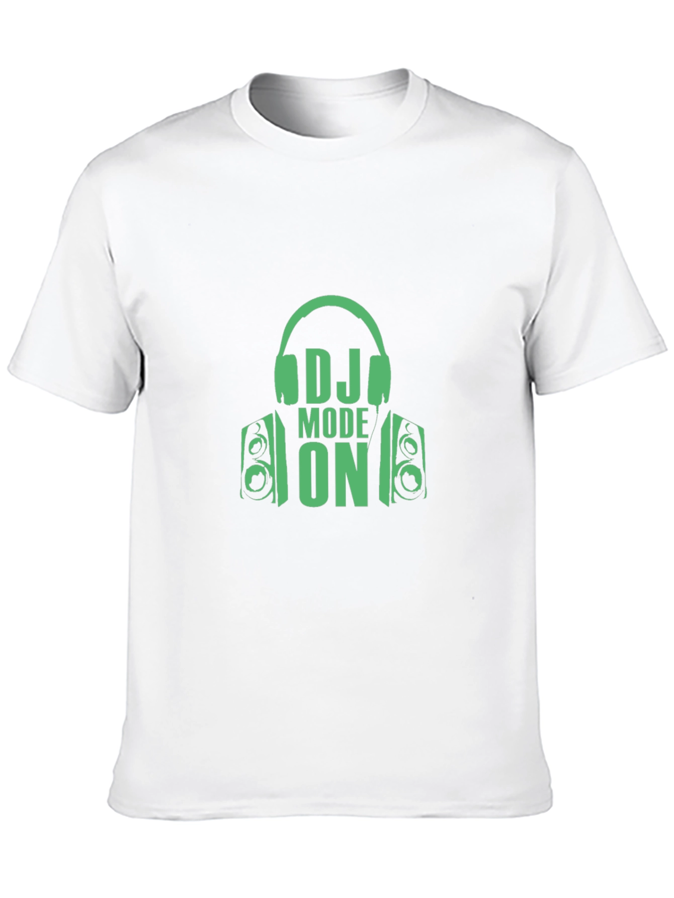 DJ Mode On Graphic Tee - Black Cotton T-Shirt
