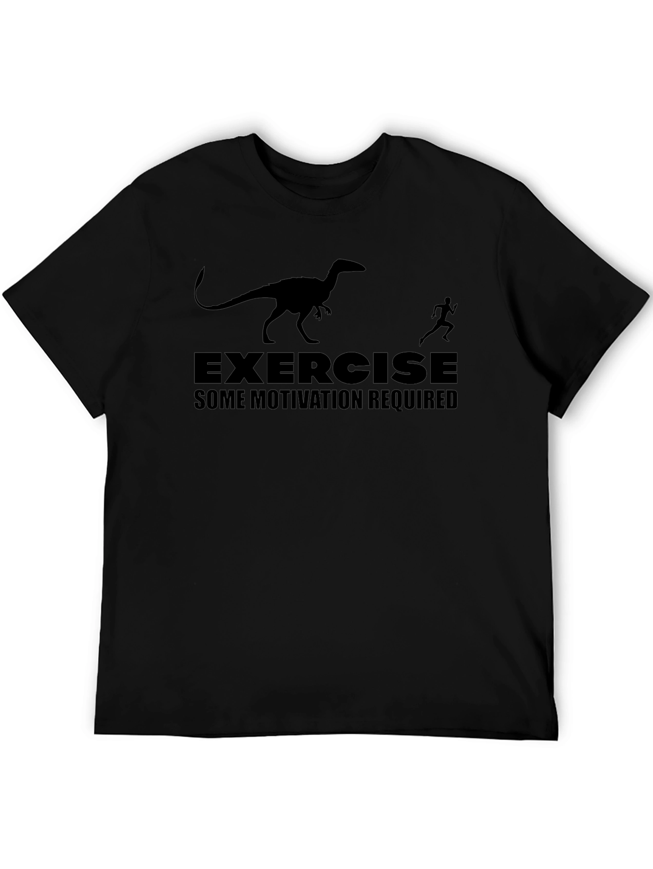 Exercise Motivation T-Shirt - Funny Dinosaur Running Tee