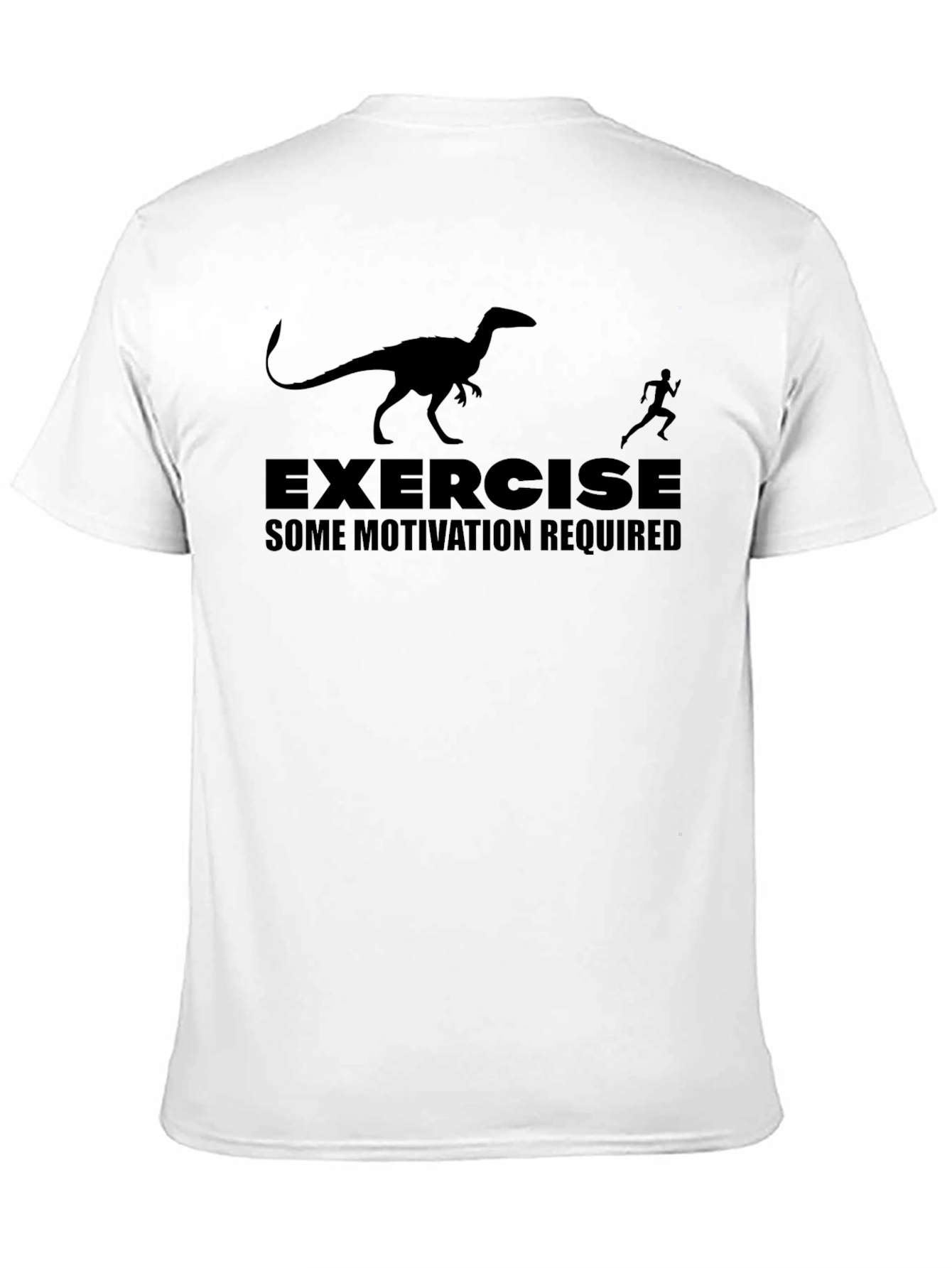 Exercise Motivation T-Shirt - Funny Dinosaur Running Tee