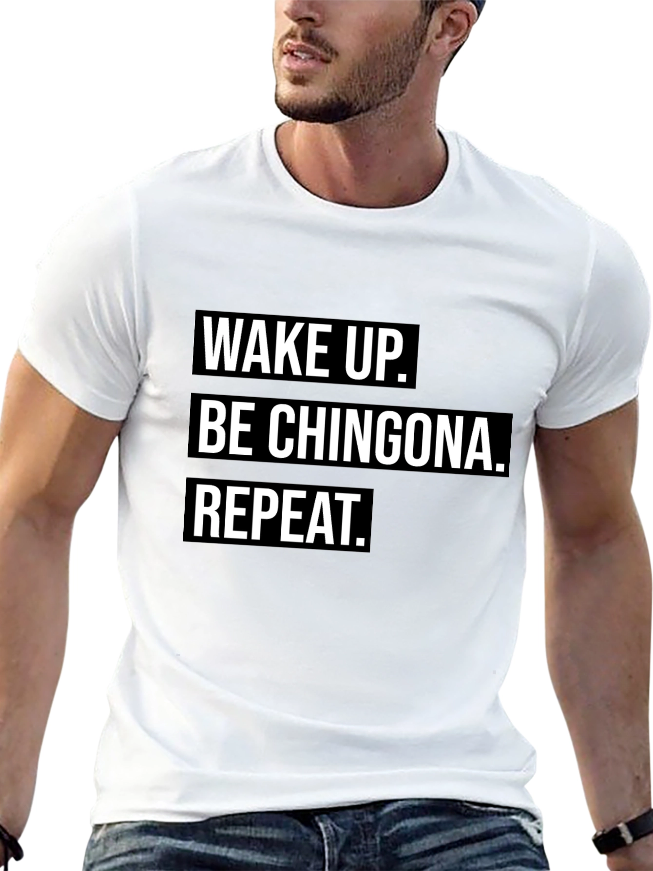 Wake Up Be Chingona Repeat Black T-Shirt