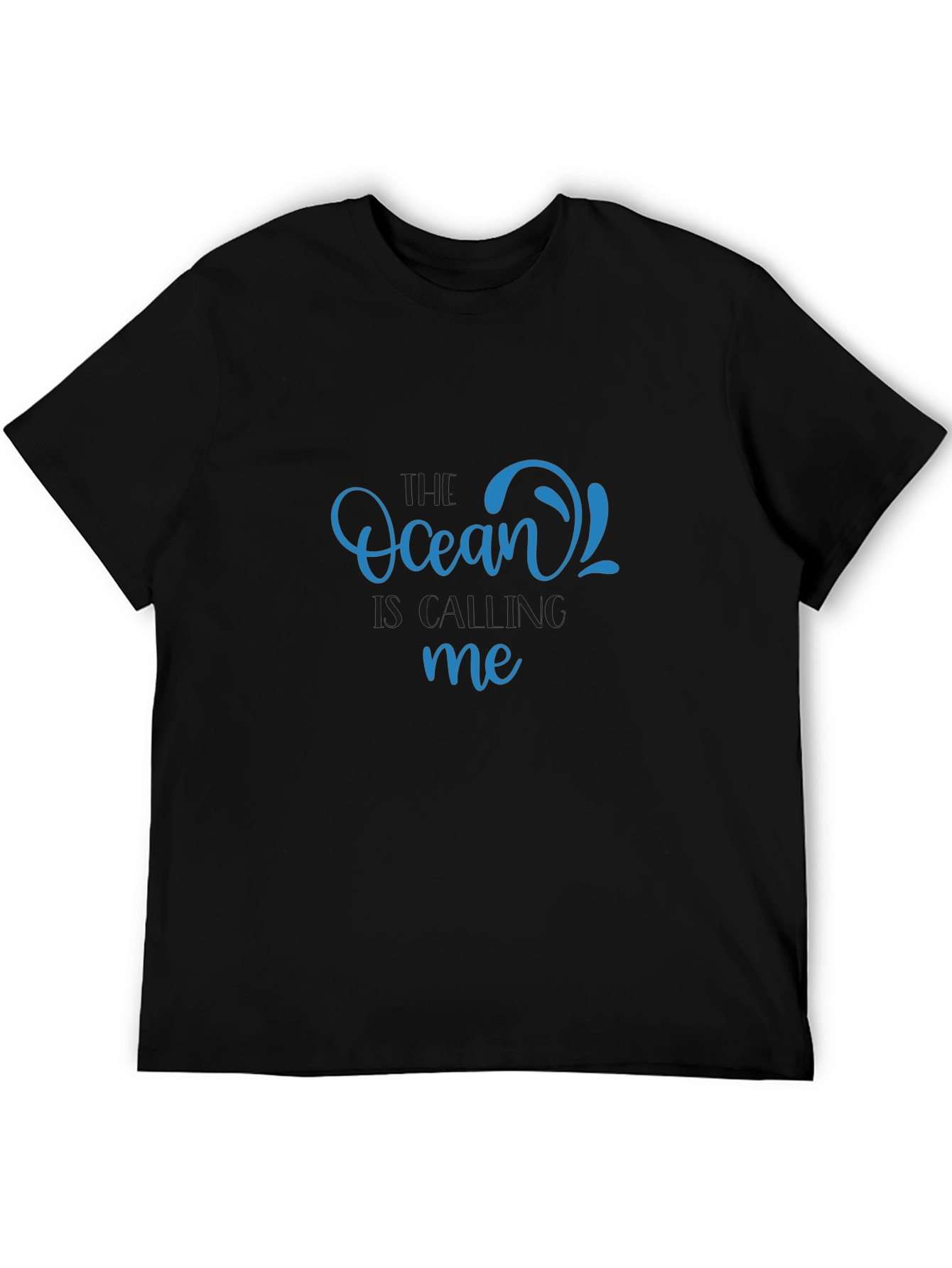 Ocean Calling T-Shirt - Black Relaxed Fit