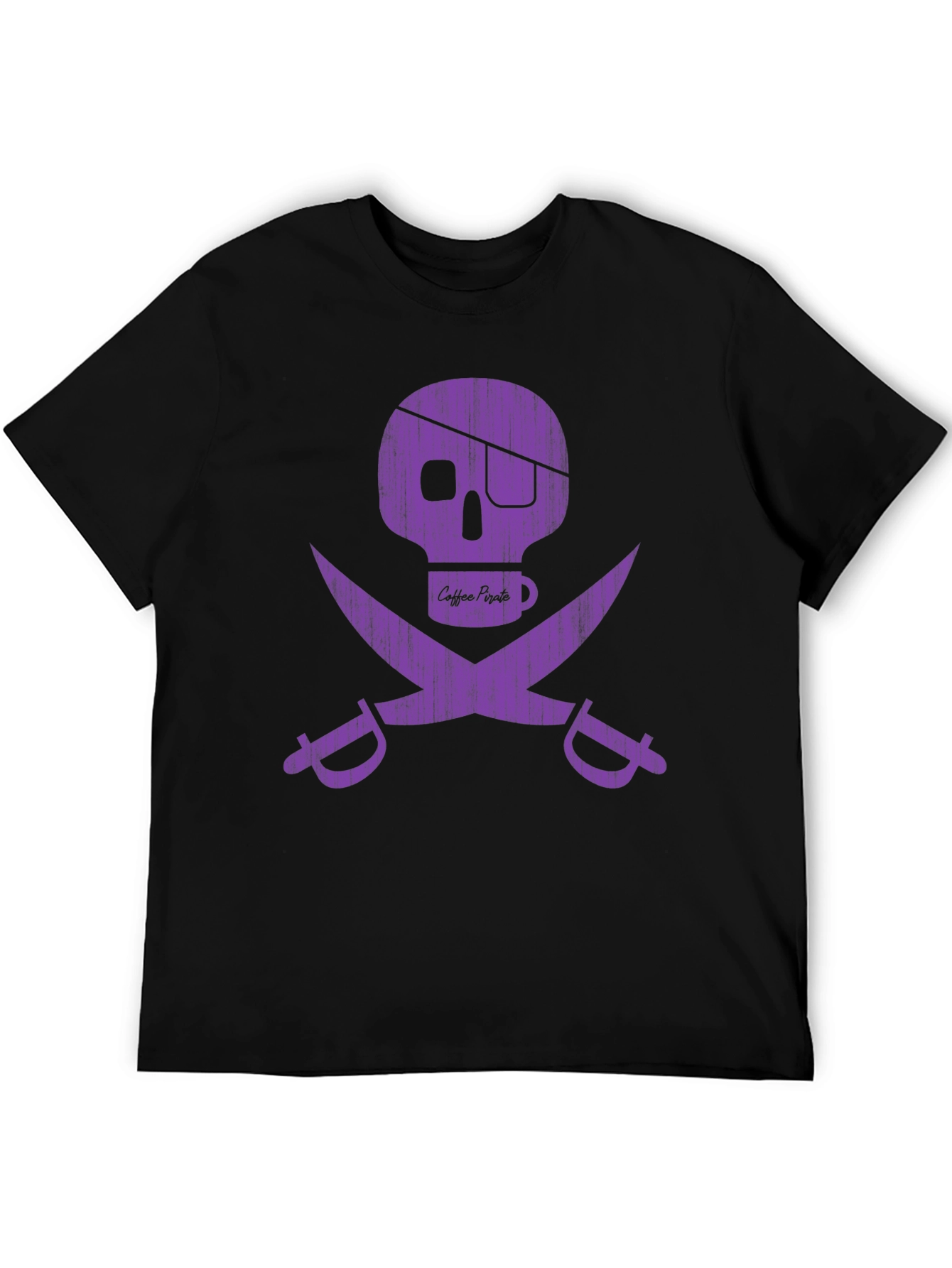 Coffee Pirate Graphic T-Shirt - Skull & Swords