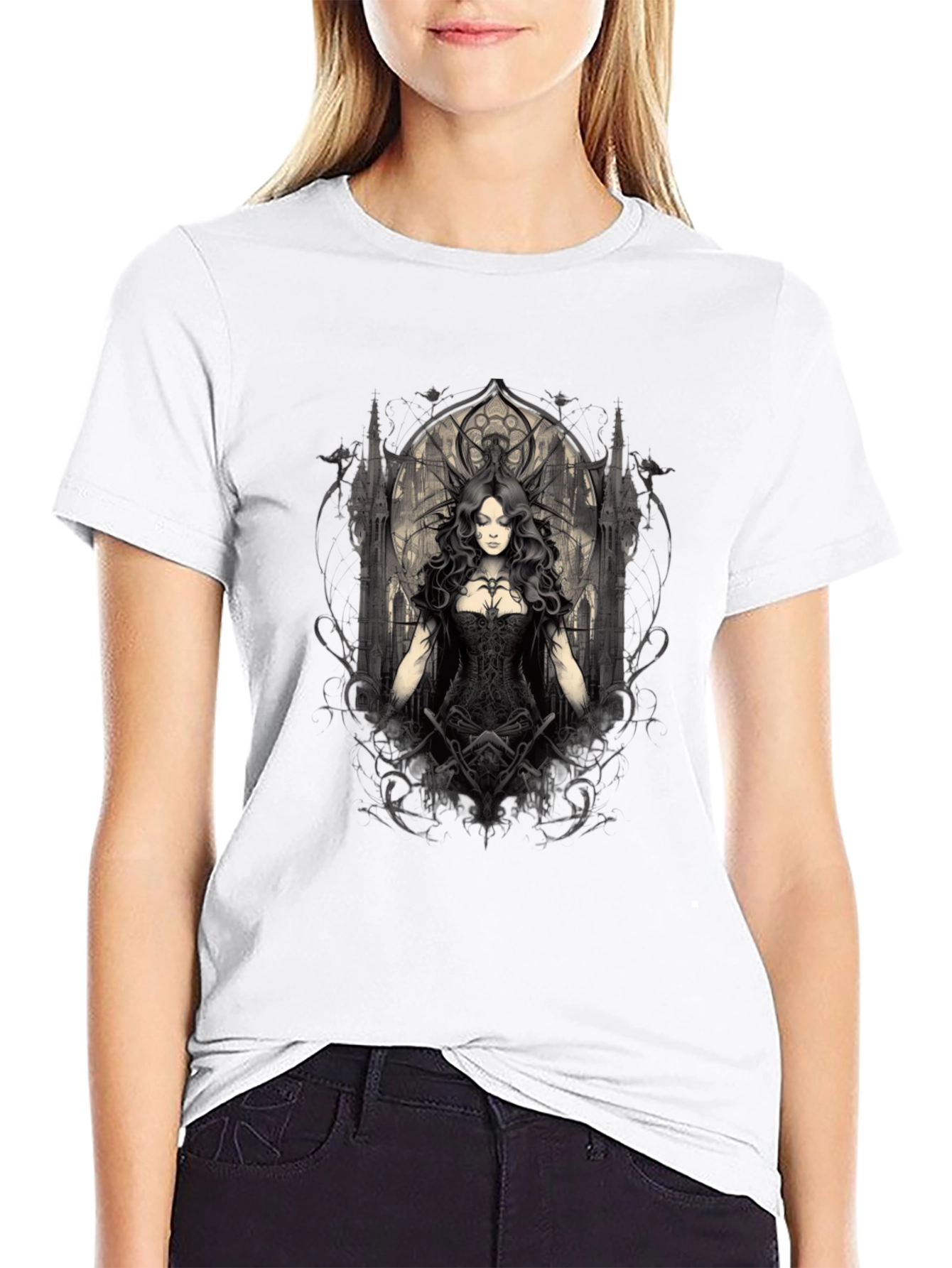 Gothic Queen T-Shirt - Dark Fantasy Apparel