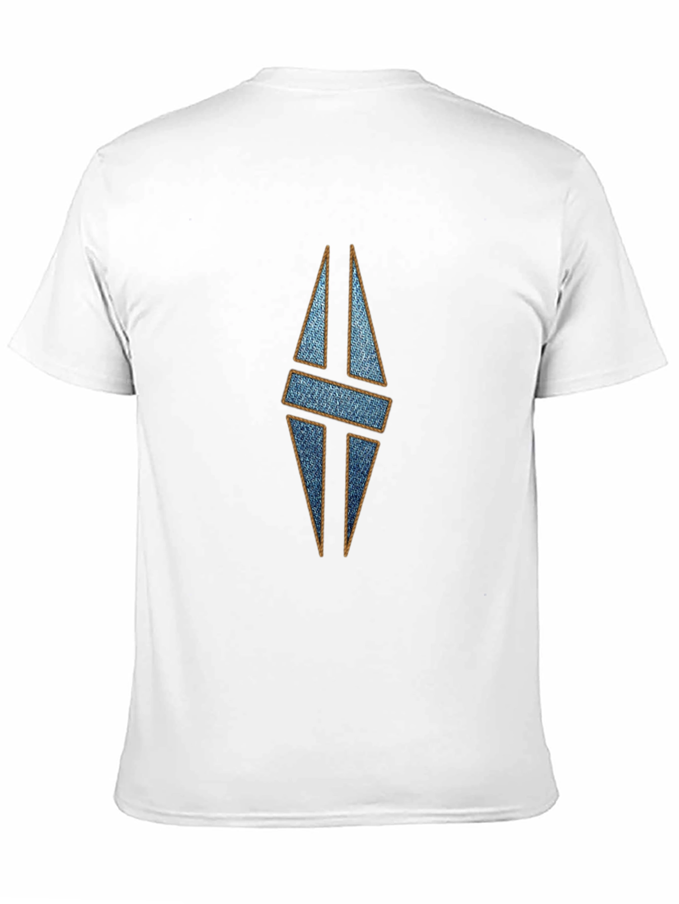 Abstract Denim Graphic Black T-Shirt