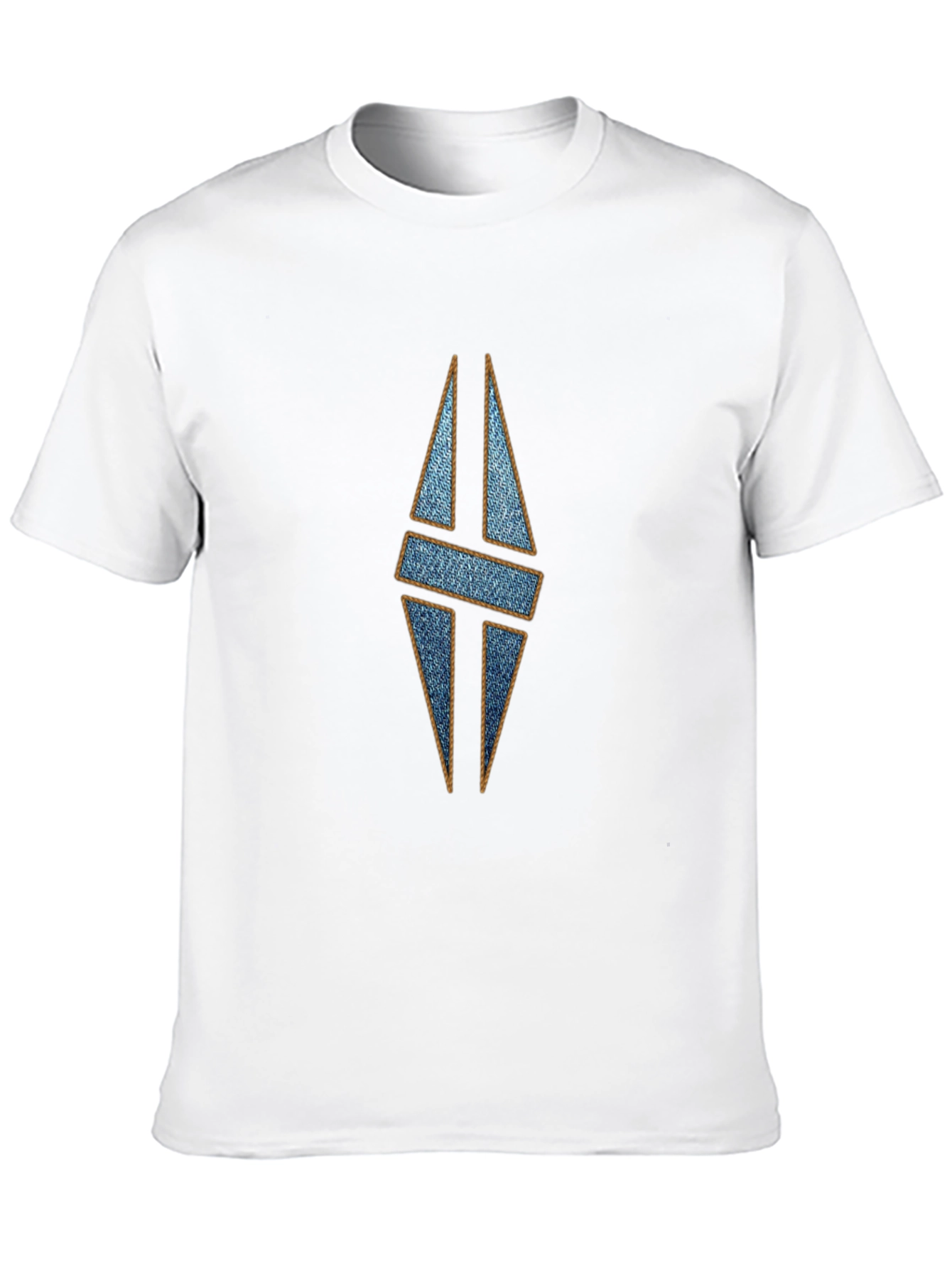 Abstract Denim Graphic Black T-Shirt