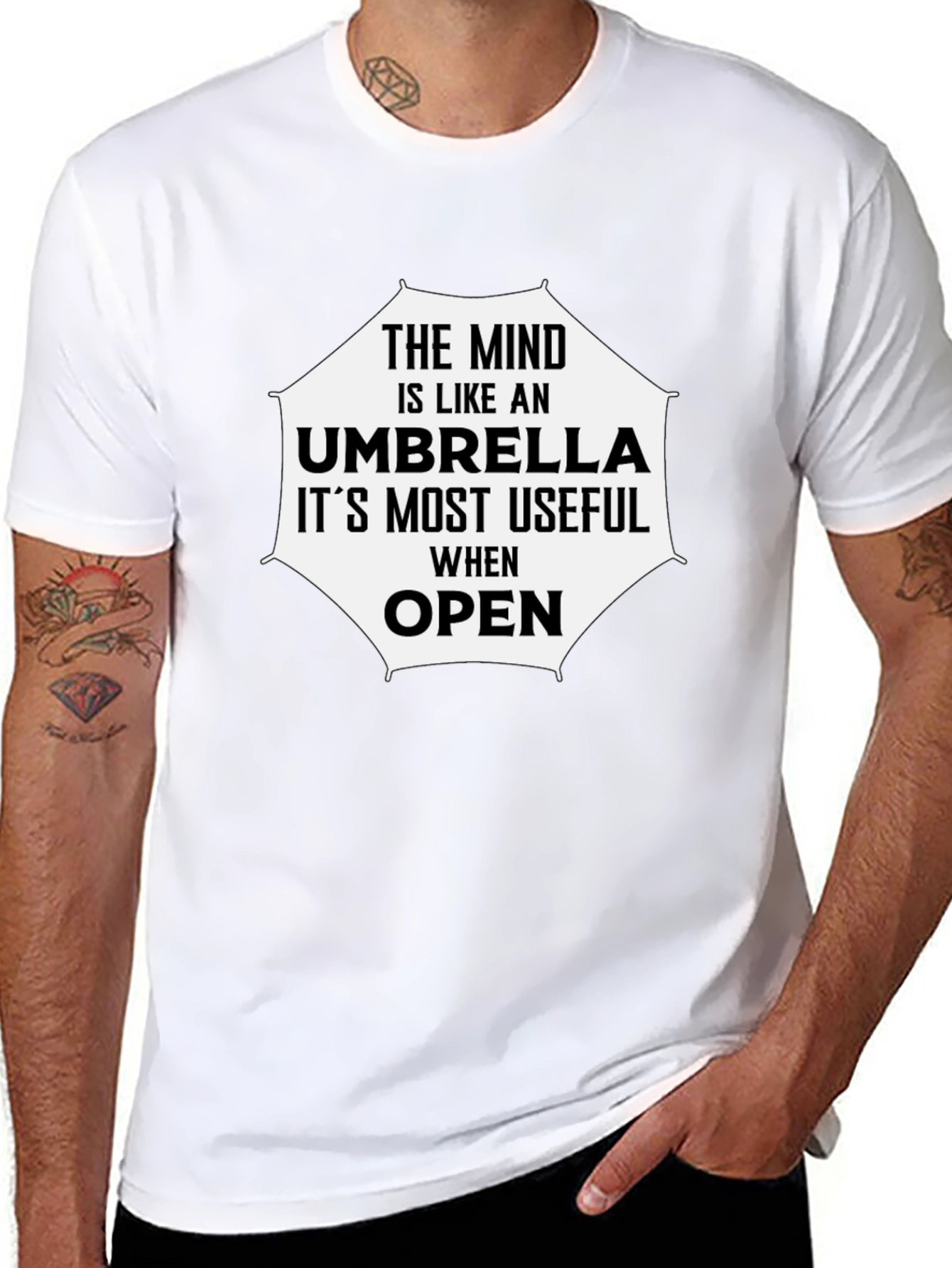 Mind Umbrella T-Shirt - Open Mind Philosophy Tee