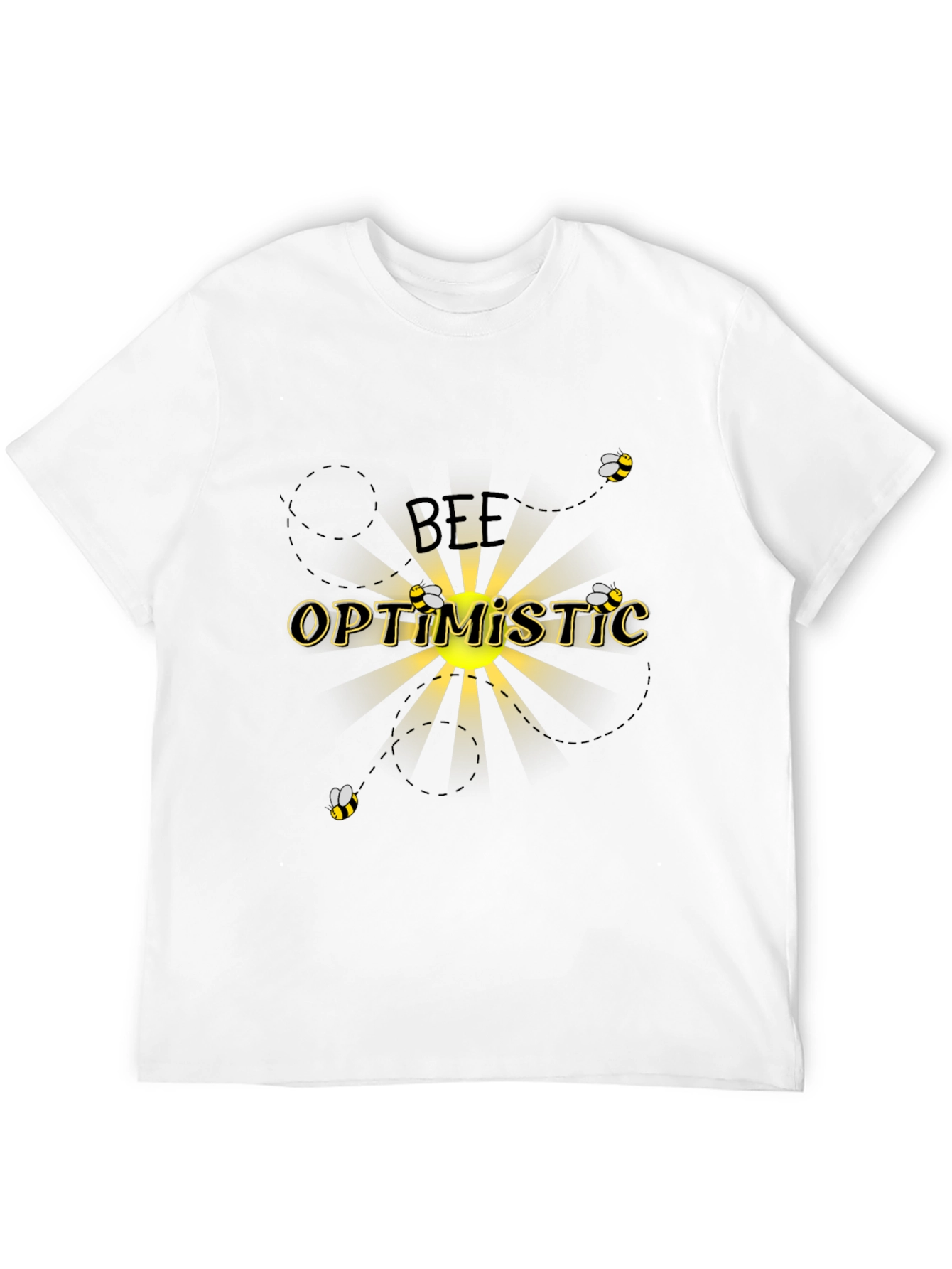 Bee Optimistic Black T-Shirt