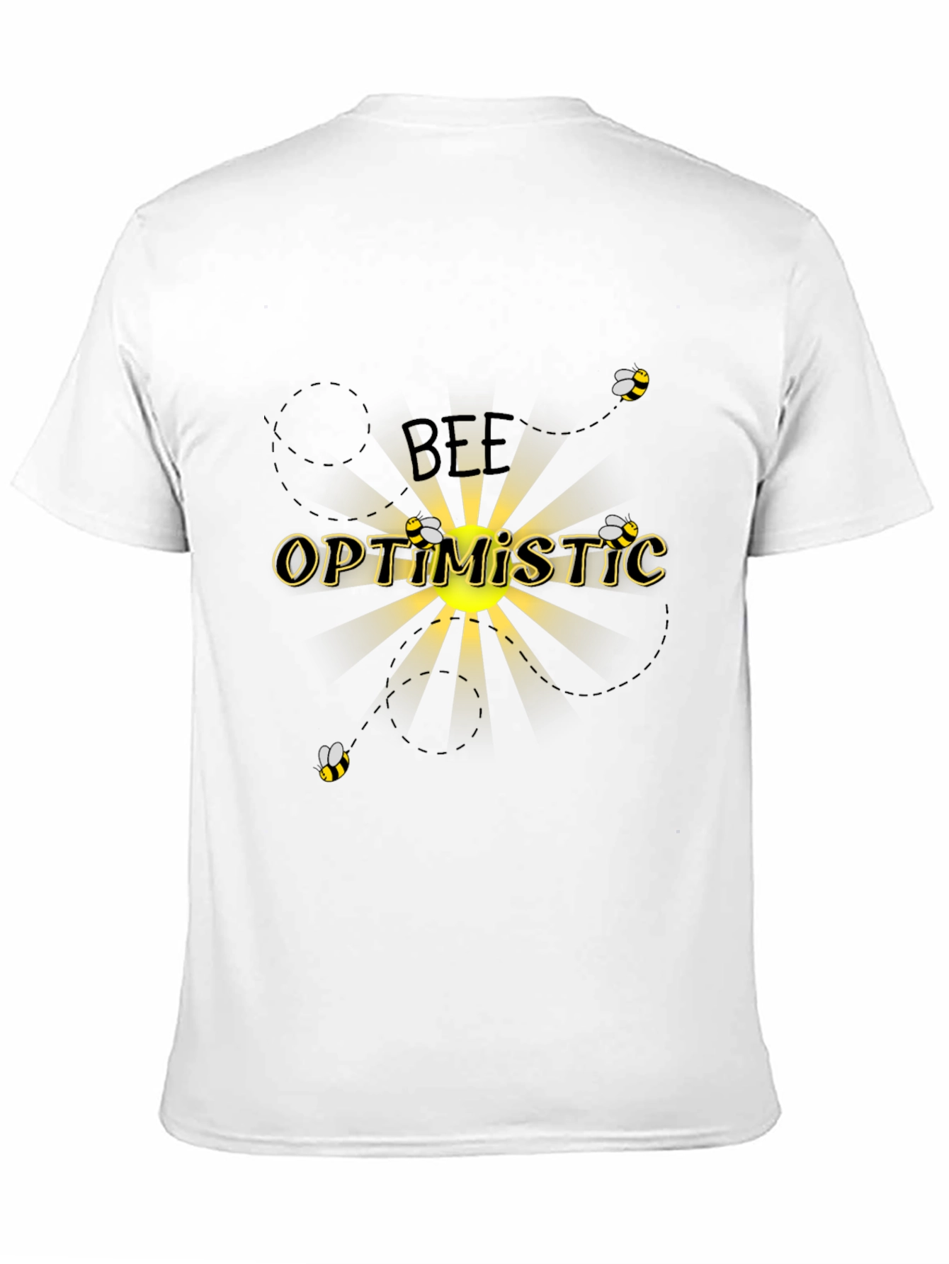 Bee Optimistic Black T-Shirt