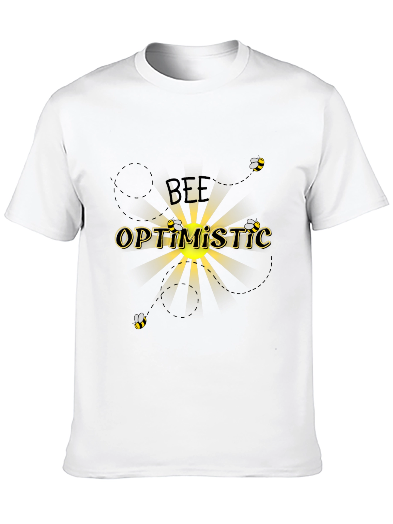Bee Optimistic Black T-Shirt