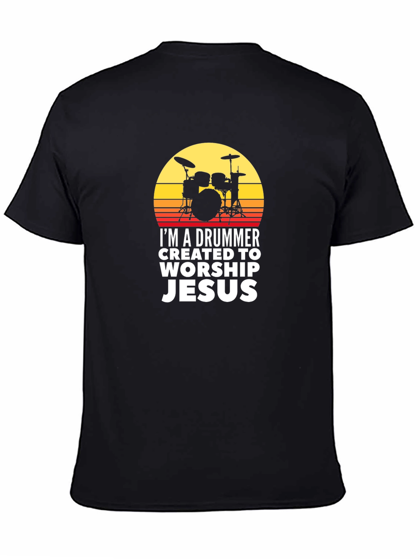 Drummer Worship Jesus T-Shirt - Christian Music Tee