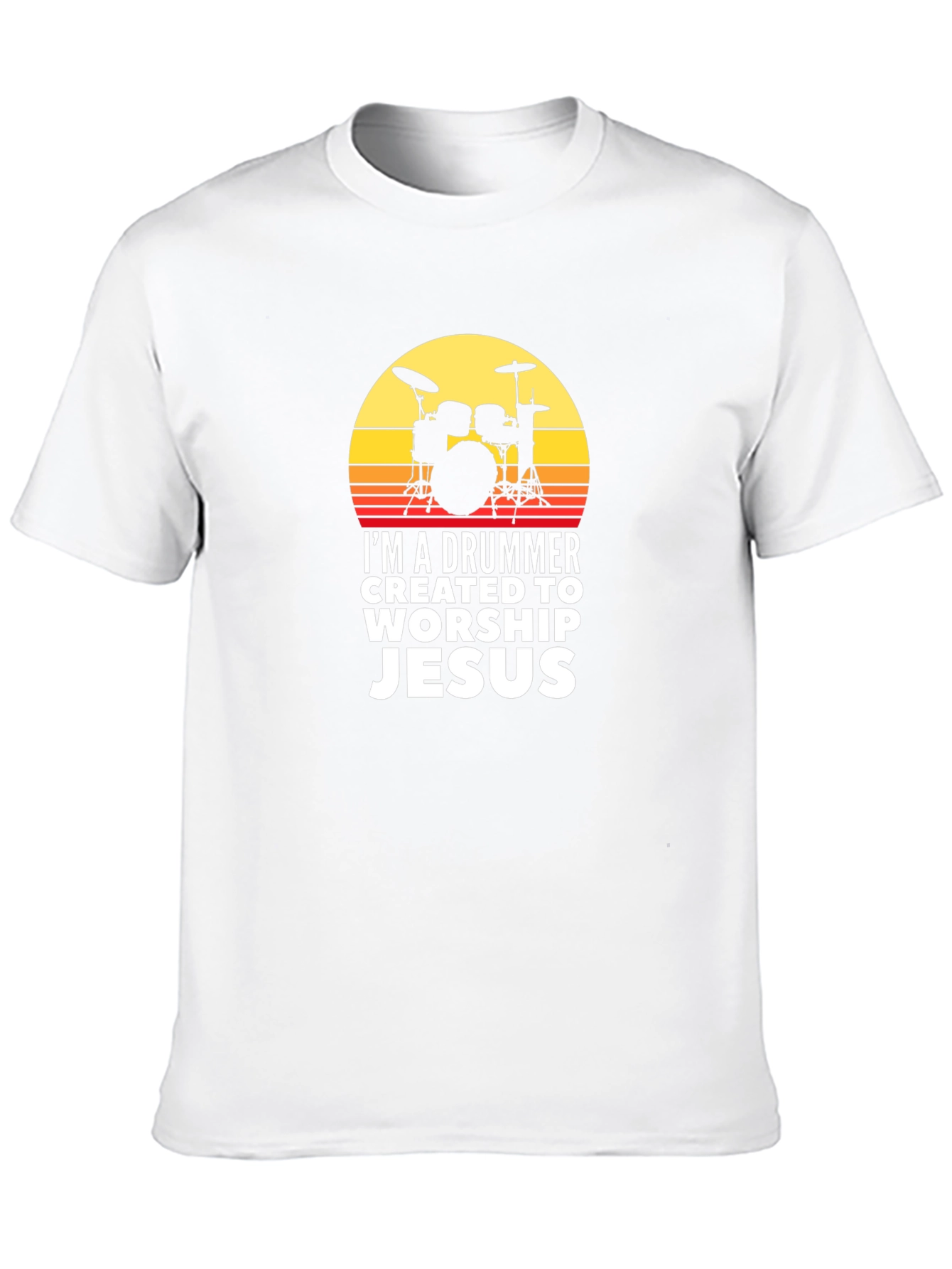 Drummer Worship Jesus T-Shirt - Christian Music Tee