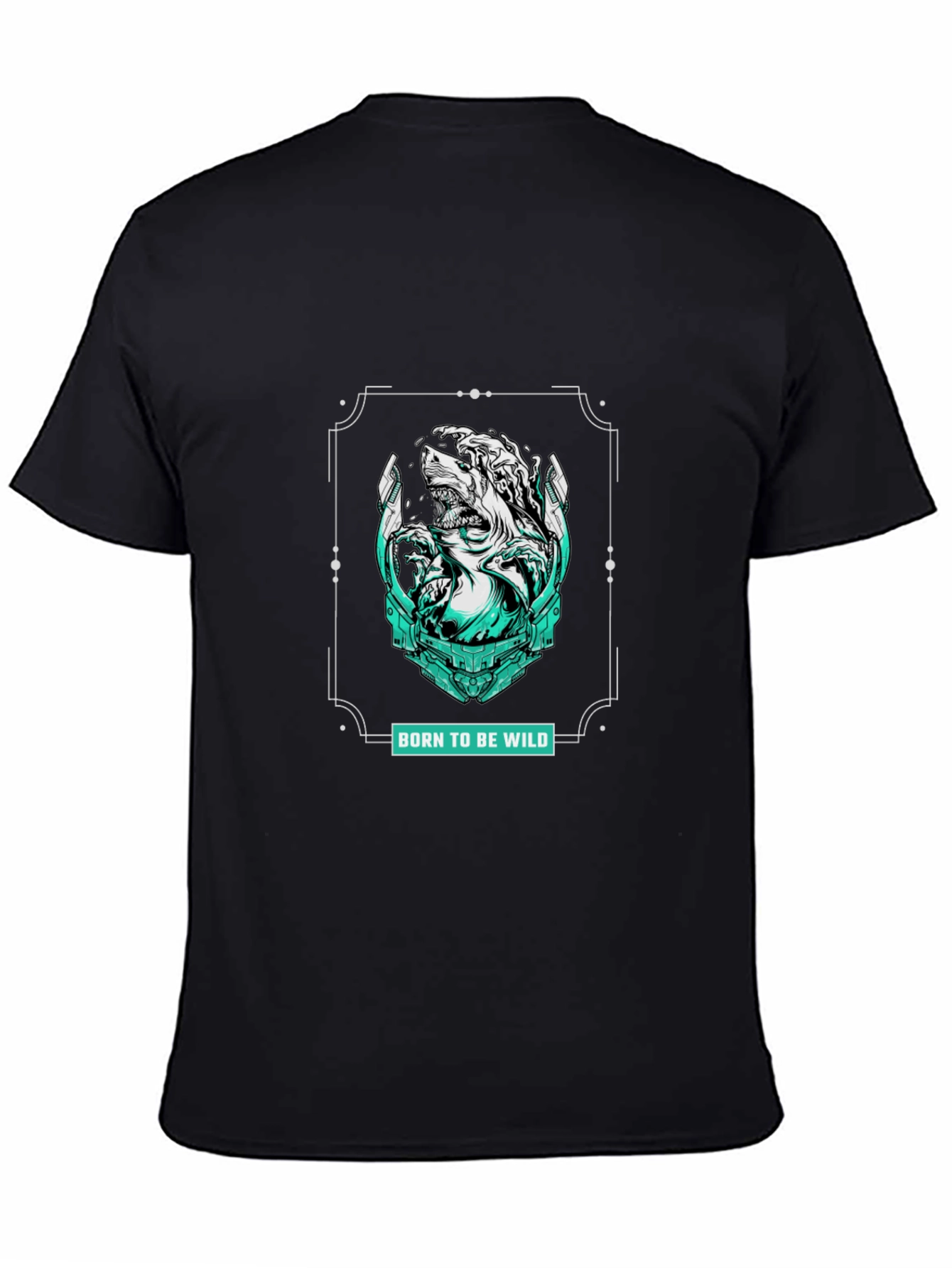 Born to be Wild Graphic Print Black T-Shirt