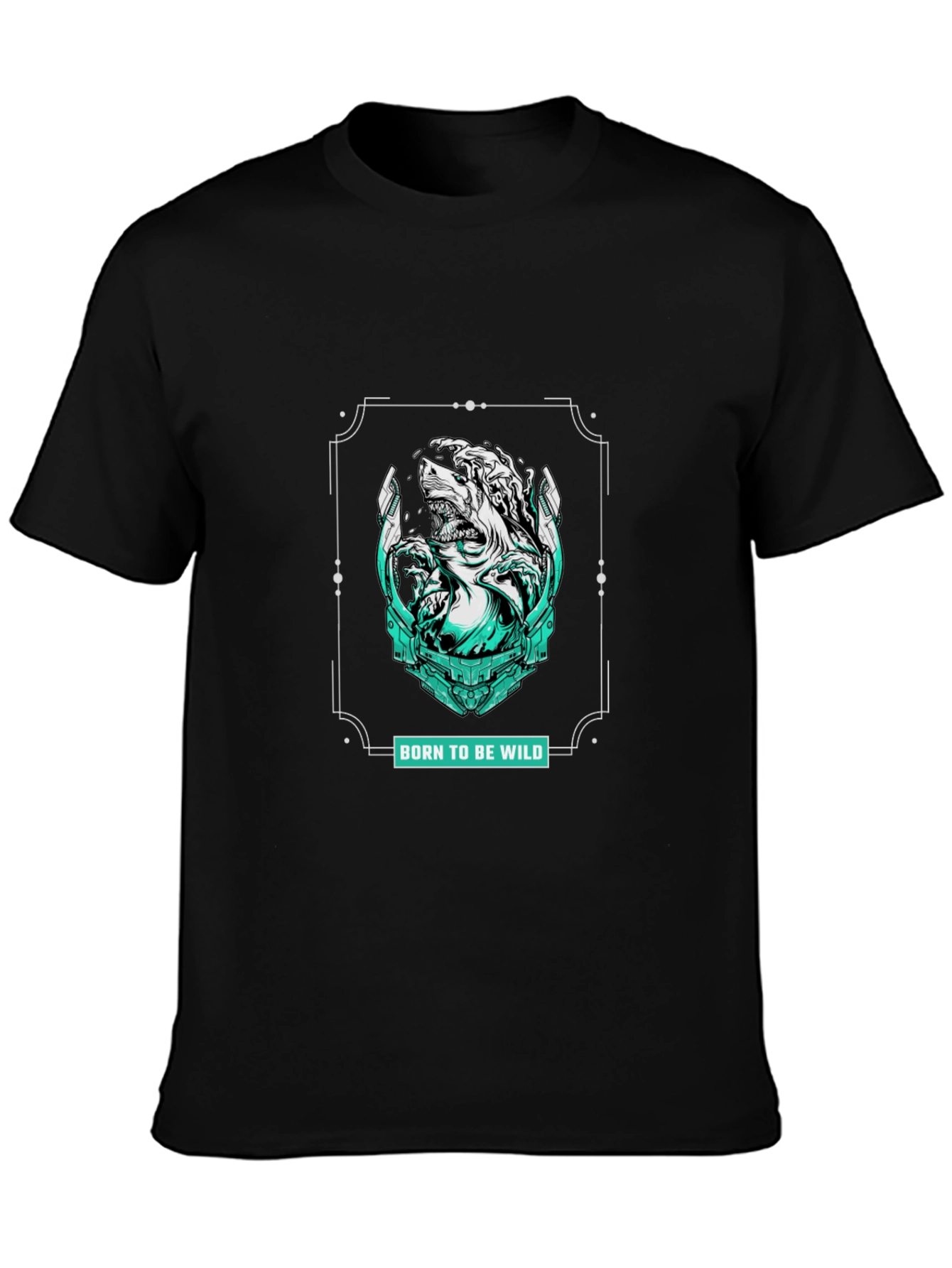 Born to be Wild Graphic Print Black T-Shirt