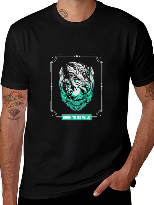Born to be Wild Graphic Print Black T-Shirt