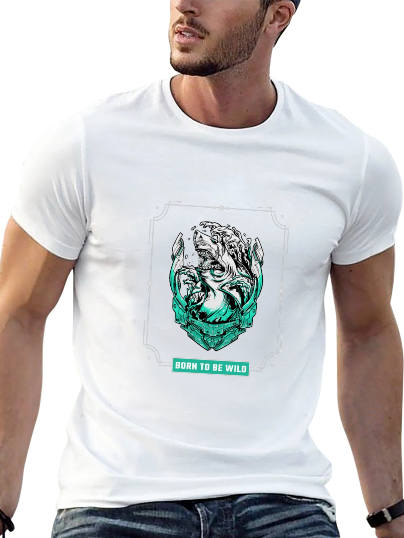 Born to be Wild Graphic Print Black T-Shirt