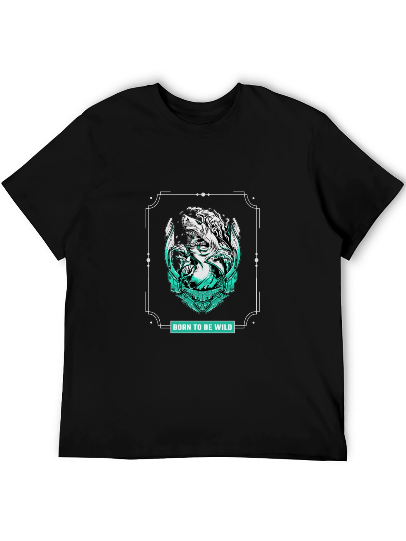 Born to be Wild Graphic Print Black T-Shirt
