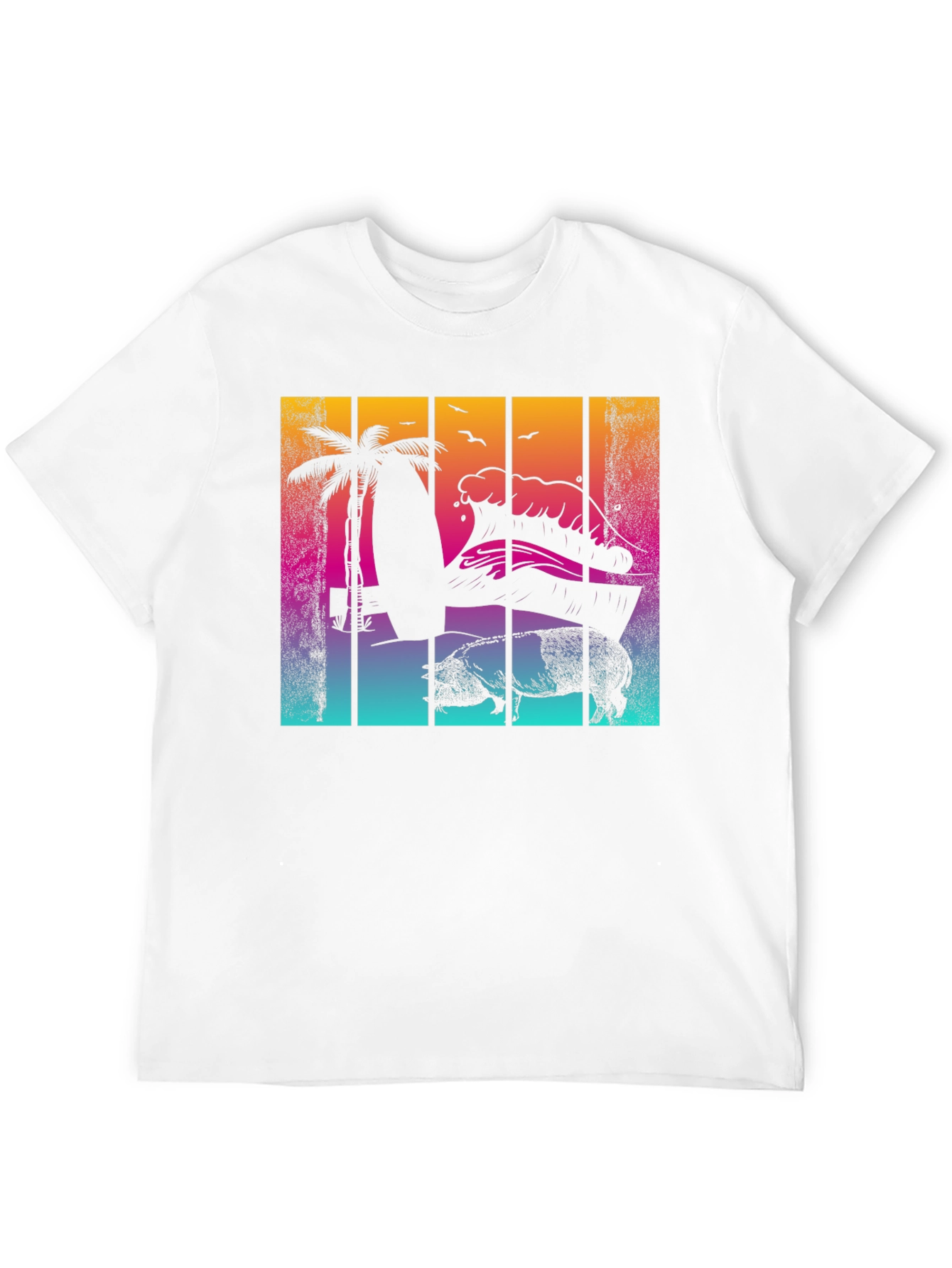 Retro Surf Pig T-Shirt