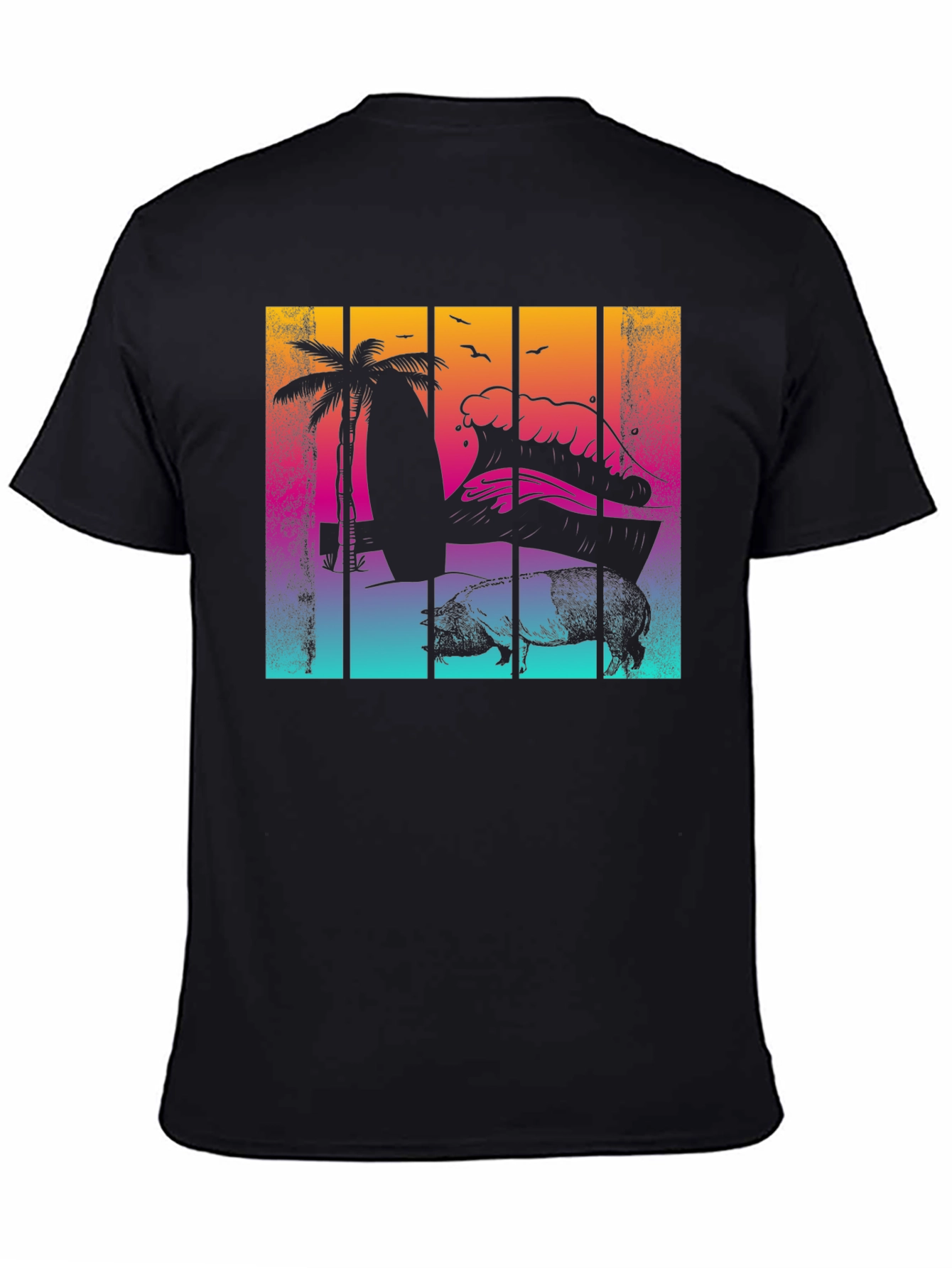 Retro Surf Pig T-Shirt