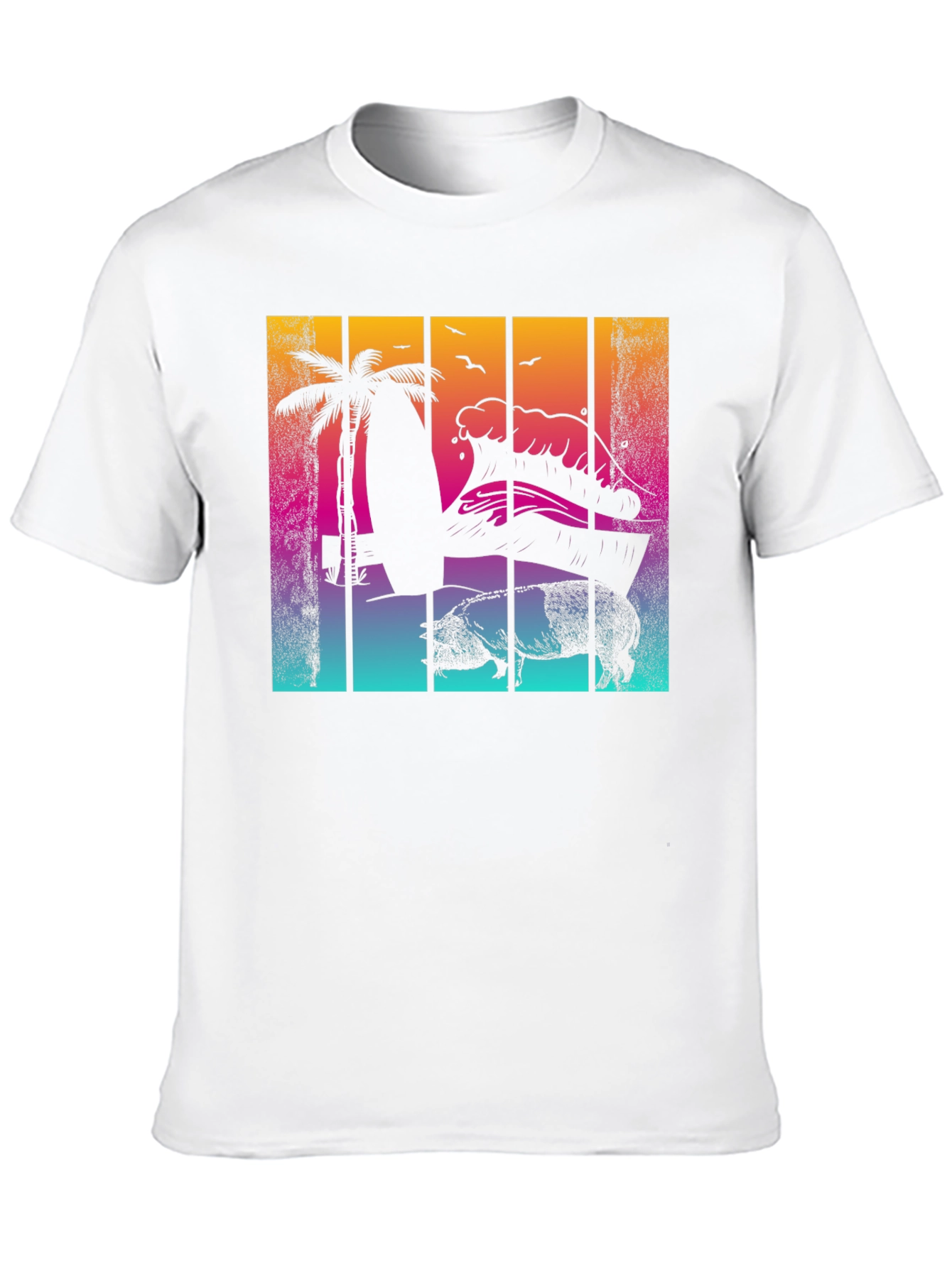 Retro Surf Pig T-Shirt