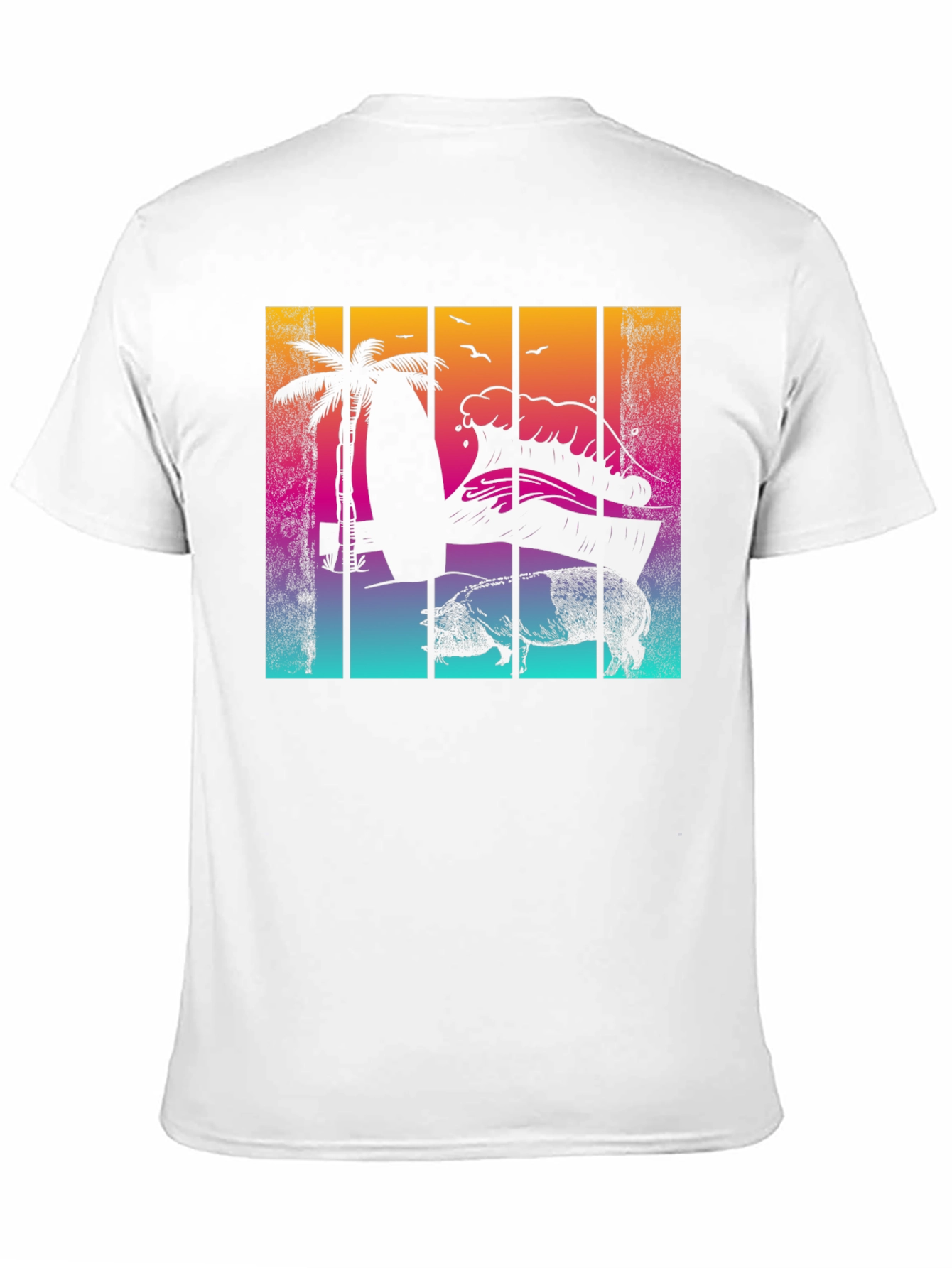 Retro Surf Pig T-Shirt
