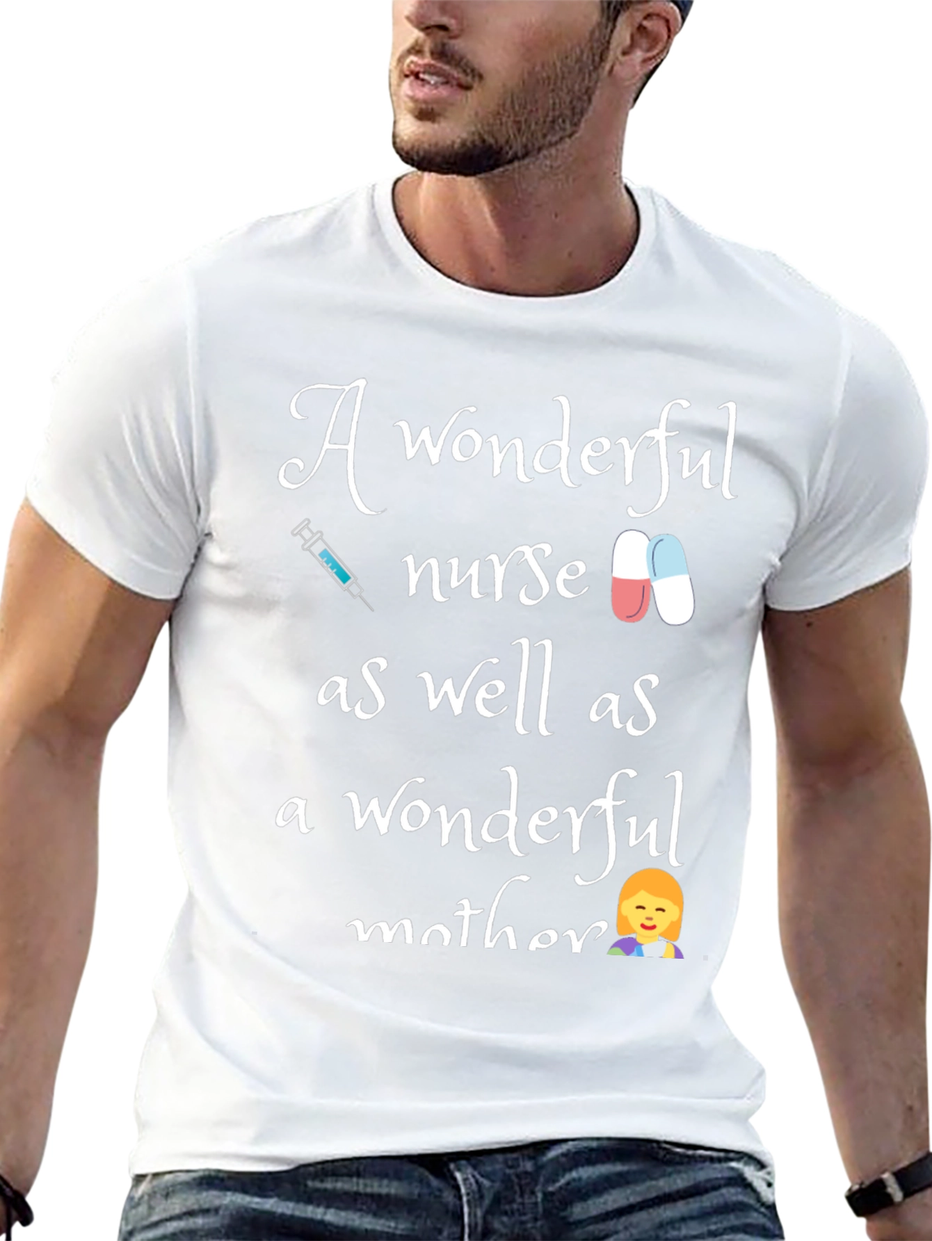 Wonderful Nurse & Mother Graphic T-Shirt