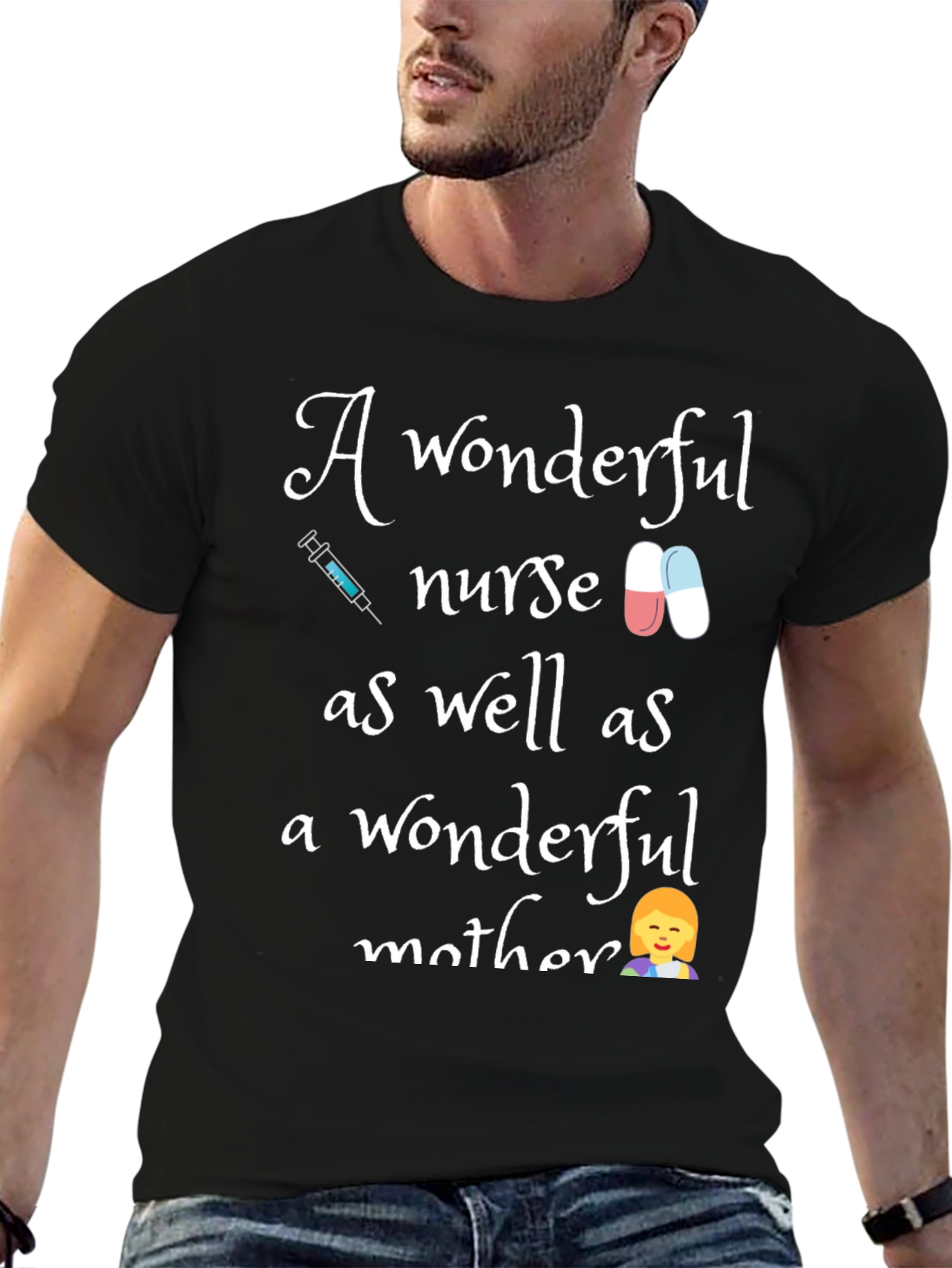Wonderful Nurse & Mother Graphic T-Shirt