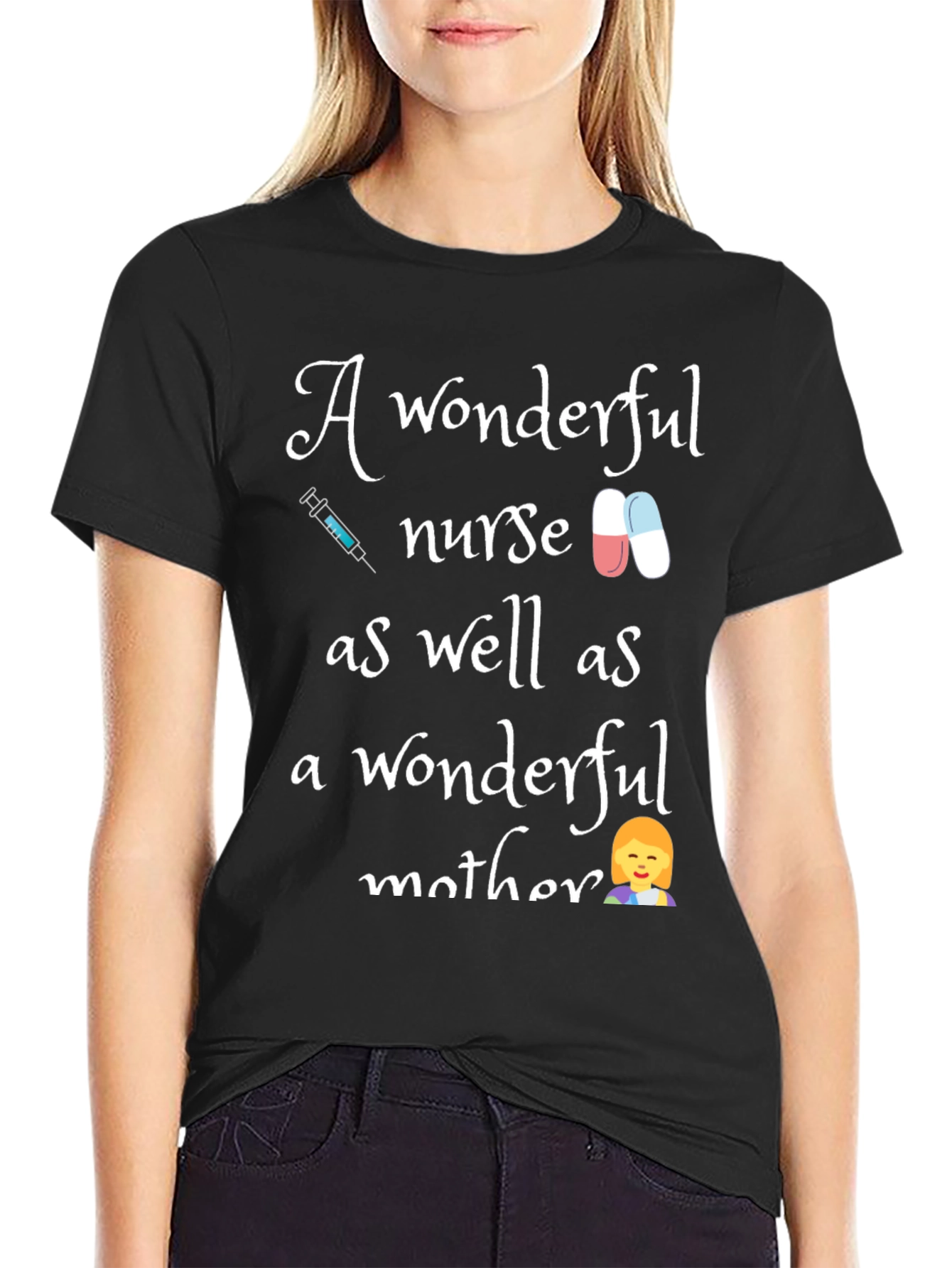 Wonderful Nurse & Mother Graphic T-Shirt