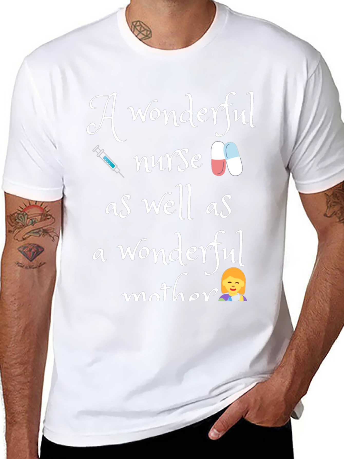 Wonderful Nurse & Mother Graphic T-Shirt