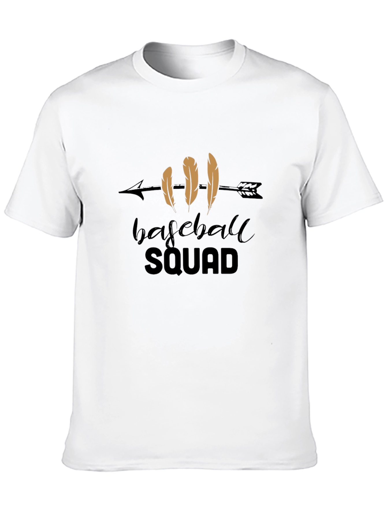 Baseball Squad Graphic Tee - Casual Black T-Shirt