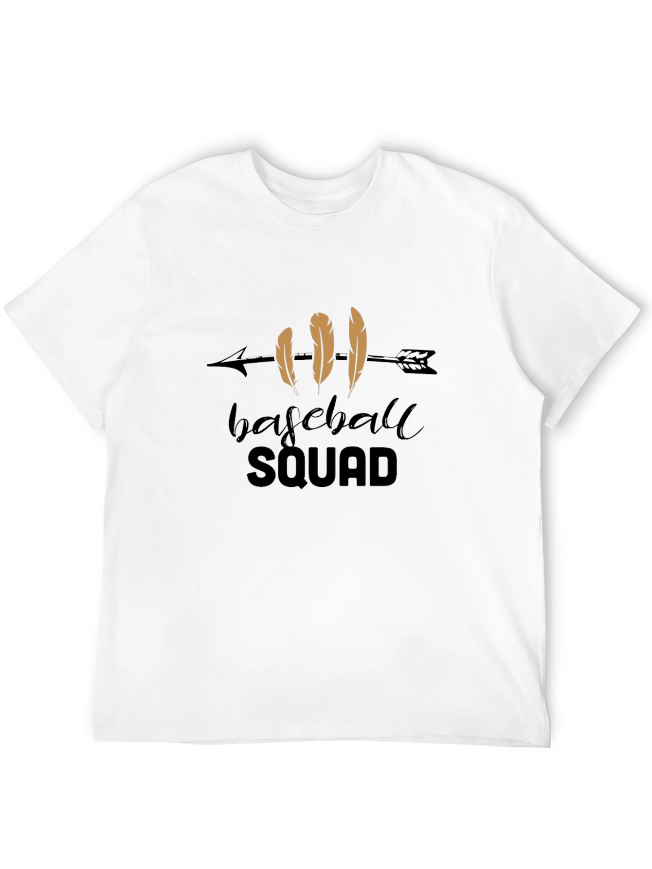 Baseball Squad Graphic Tee - Casual Black T-Shirt