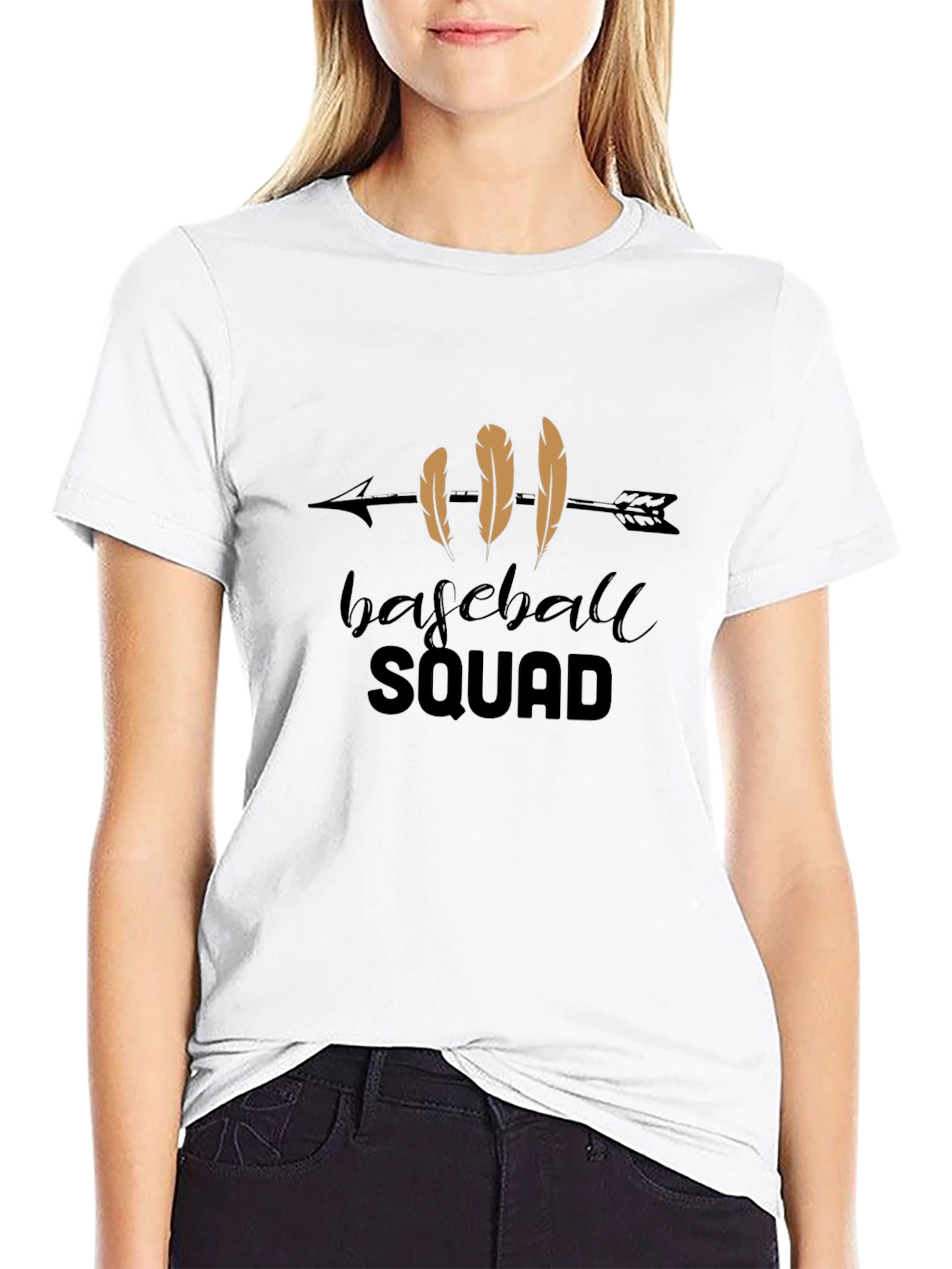 Baseball Squad Graphic Tee - Casual Black T-Shirt