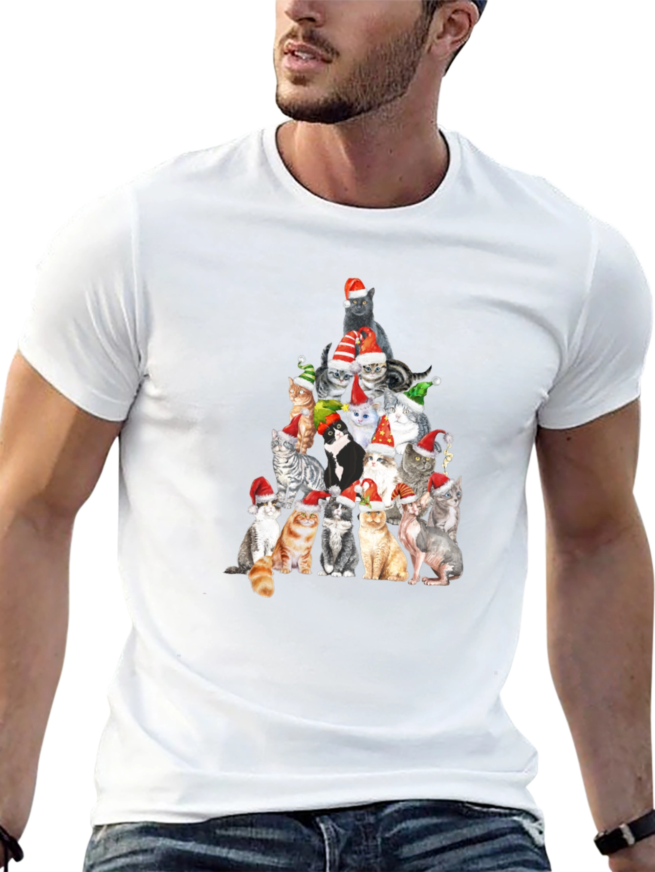 Cat Christmas Tree T-Shirt