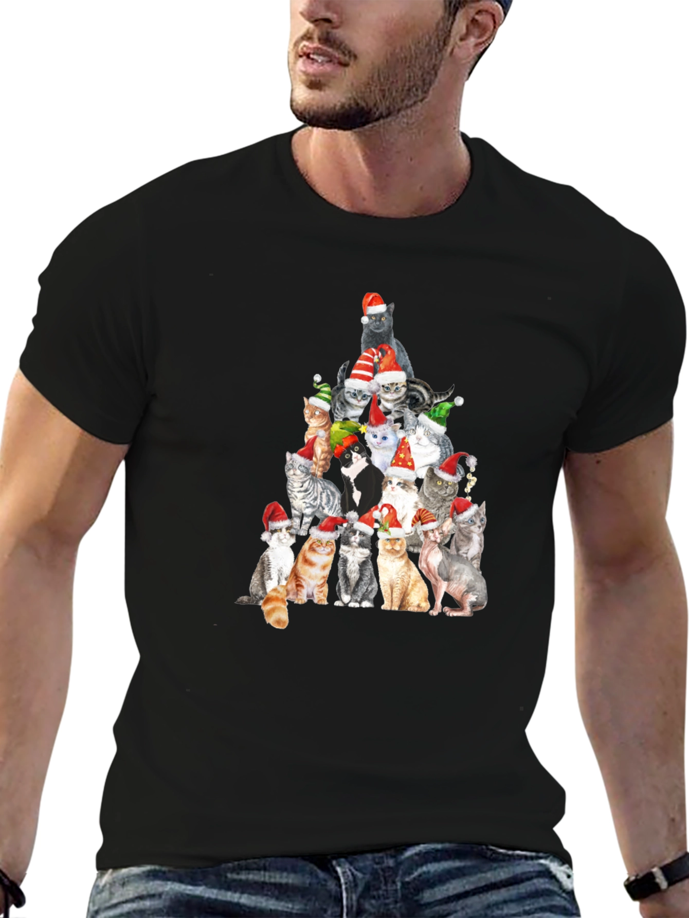 Cat Christmas Tree T-Shirt