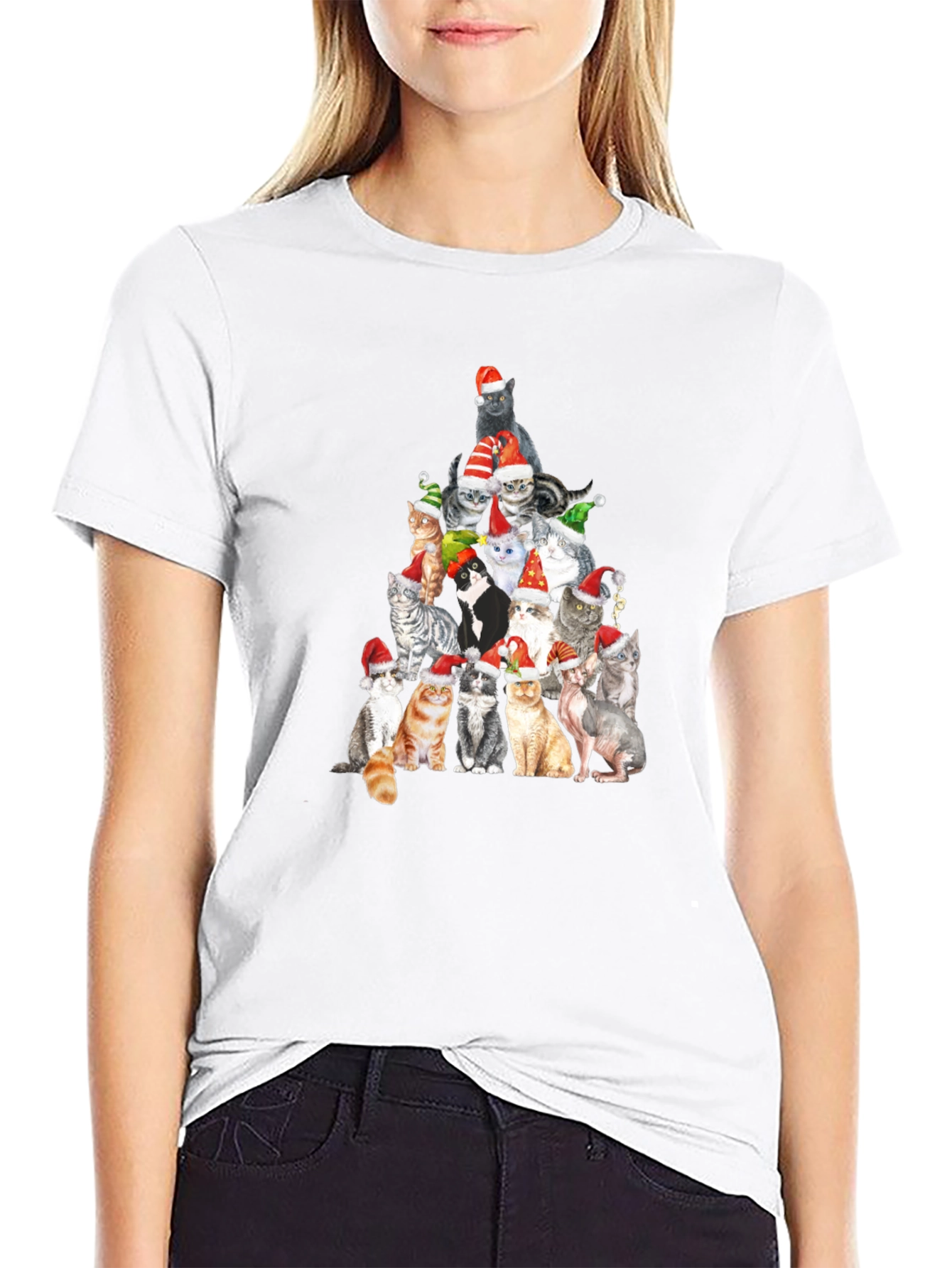 Cat Christmas Tree T-Shirt