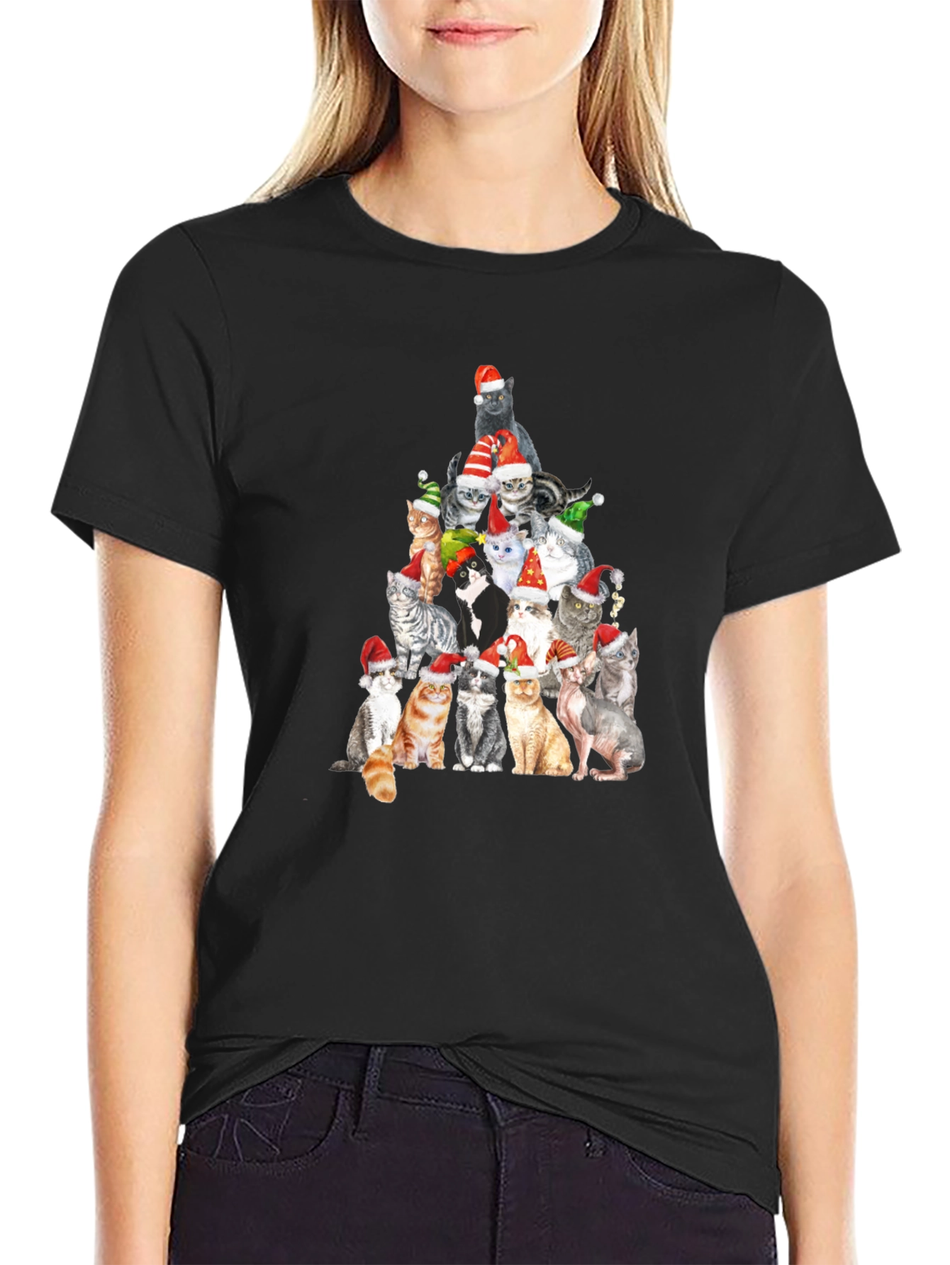 Cat Christmas Tree T-Shirt