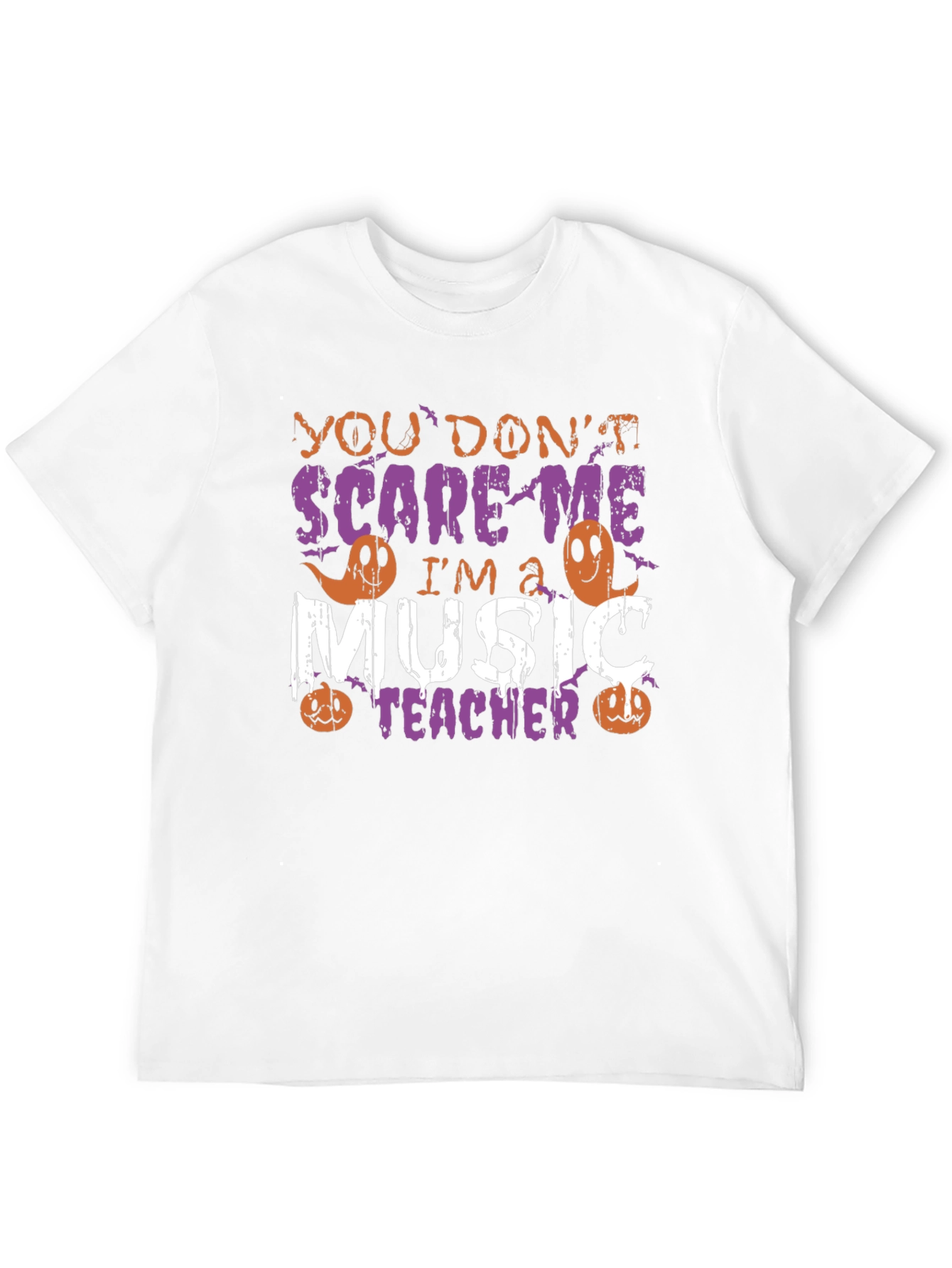 Music Teacher Halloween T-Shirt - You Dont Scare Me!