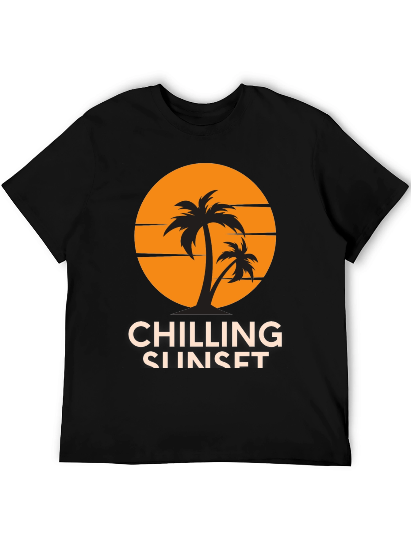 Chilling Sunset Graphic Tee - Tropical Vibes!