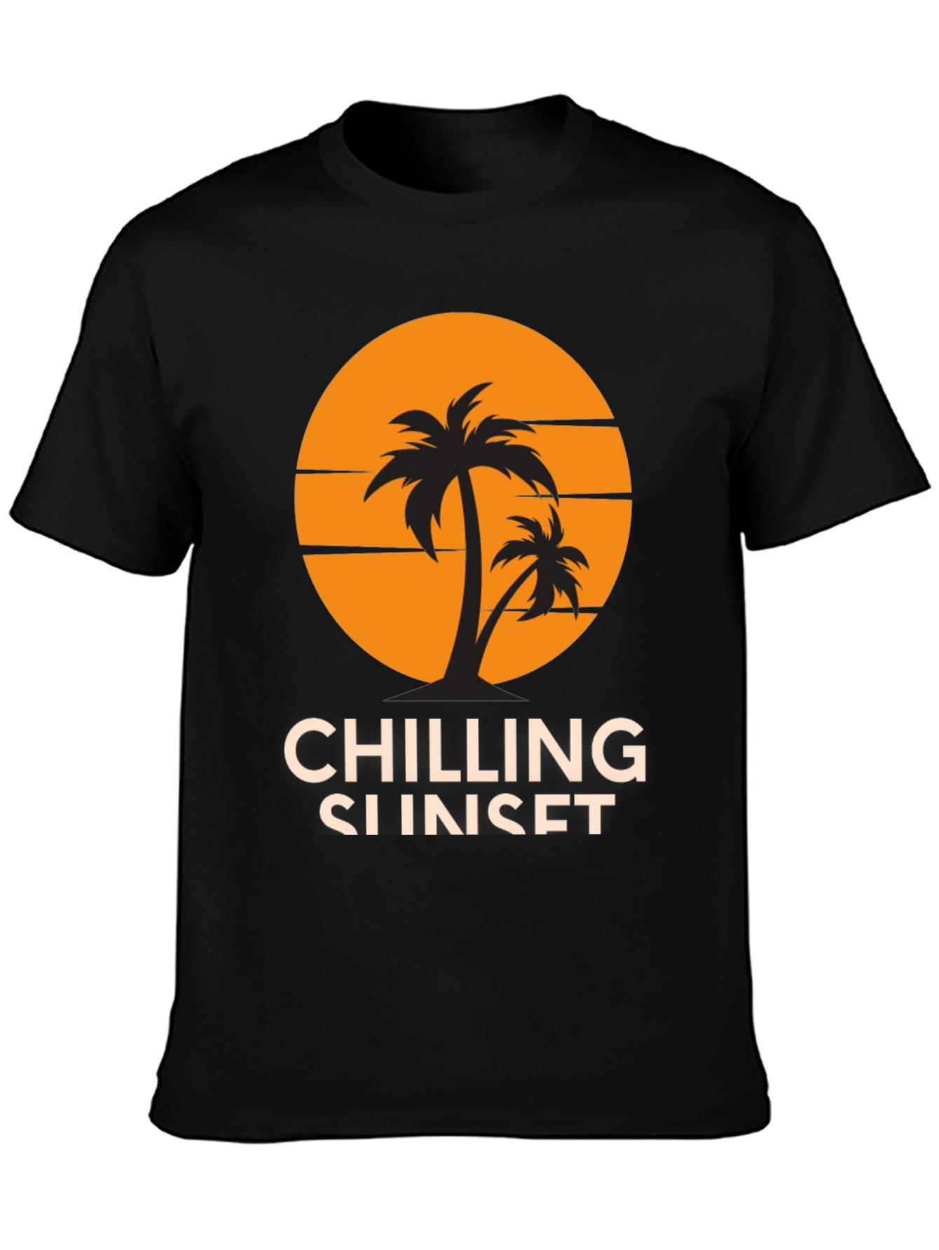 Chilling Sunset Graphic Tee - Tropical Vibes!