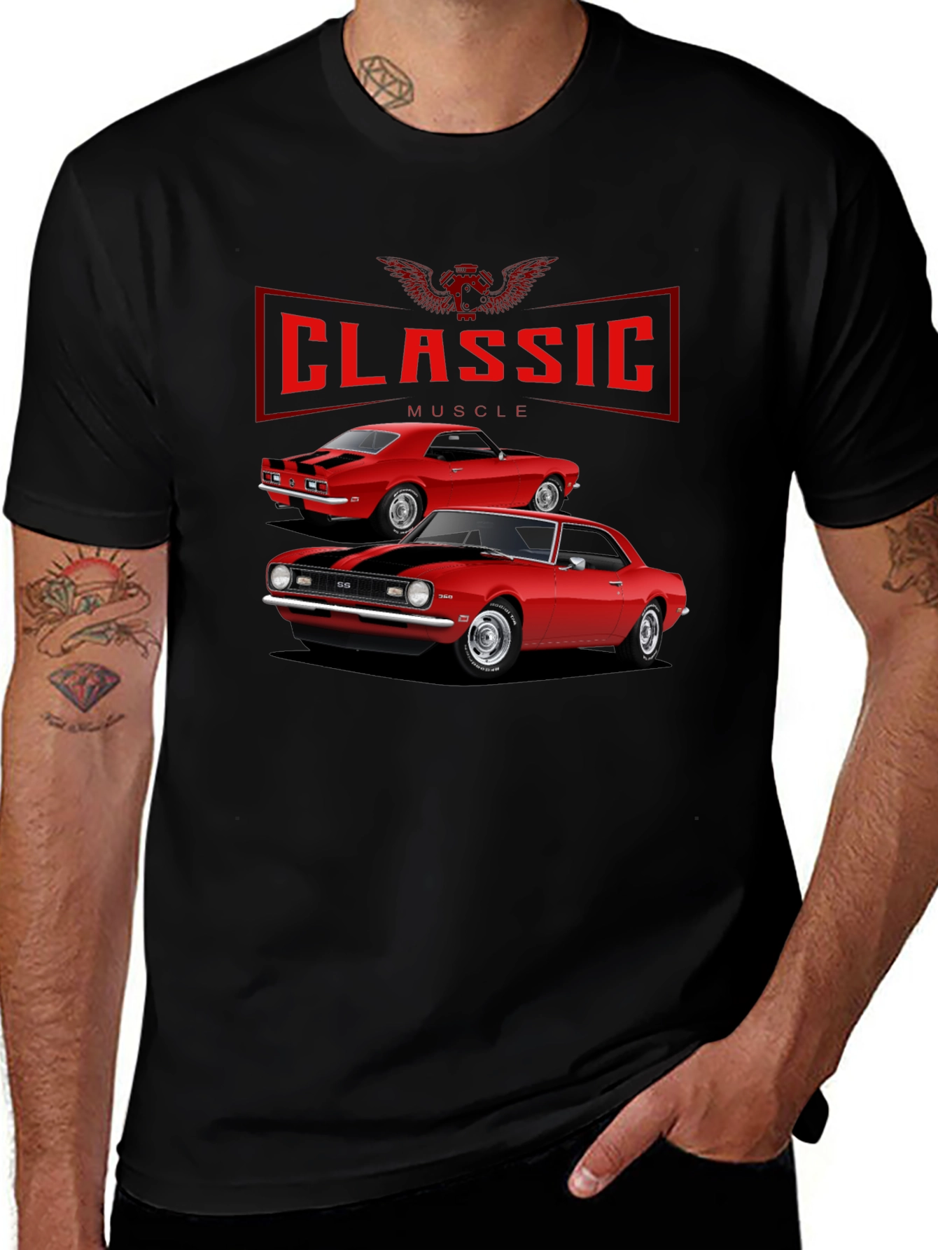 Classic Muscle Car Graphic T-Shirt