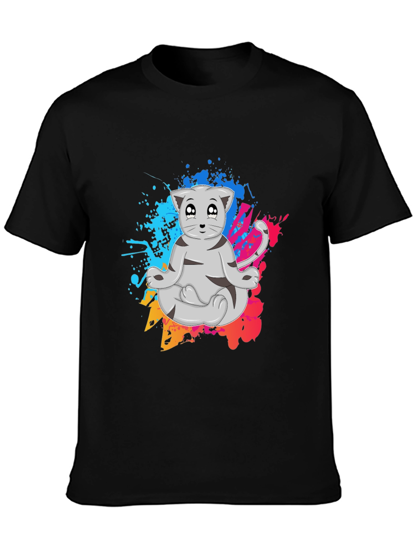 Zen Cat T-Shirt - Meditating Feline Tee