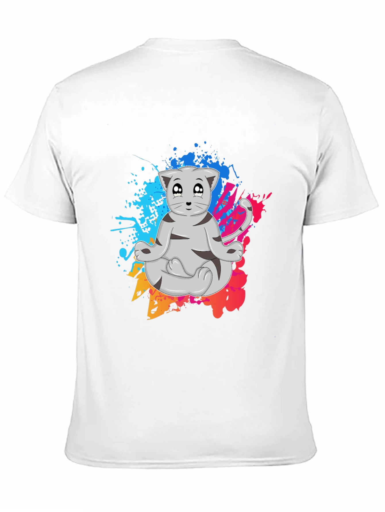 Zen Cat T-Shirt - Meditating Feline Tee