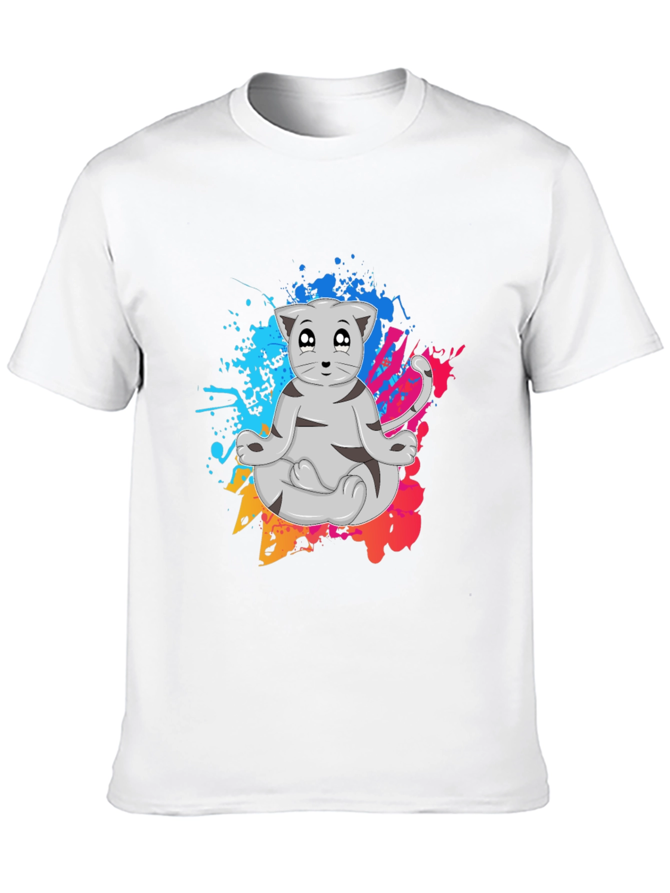 Zen Cat T-Shirt - Meditating Feline Tee