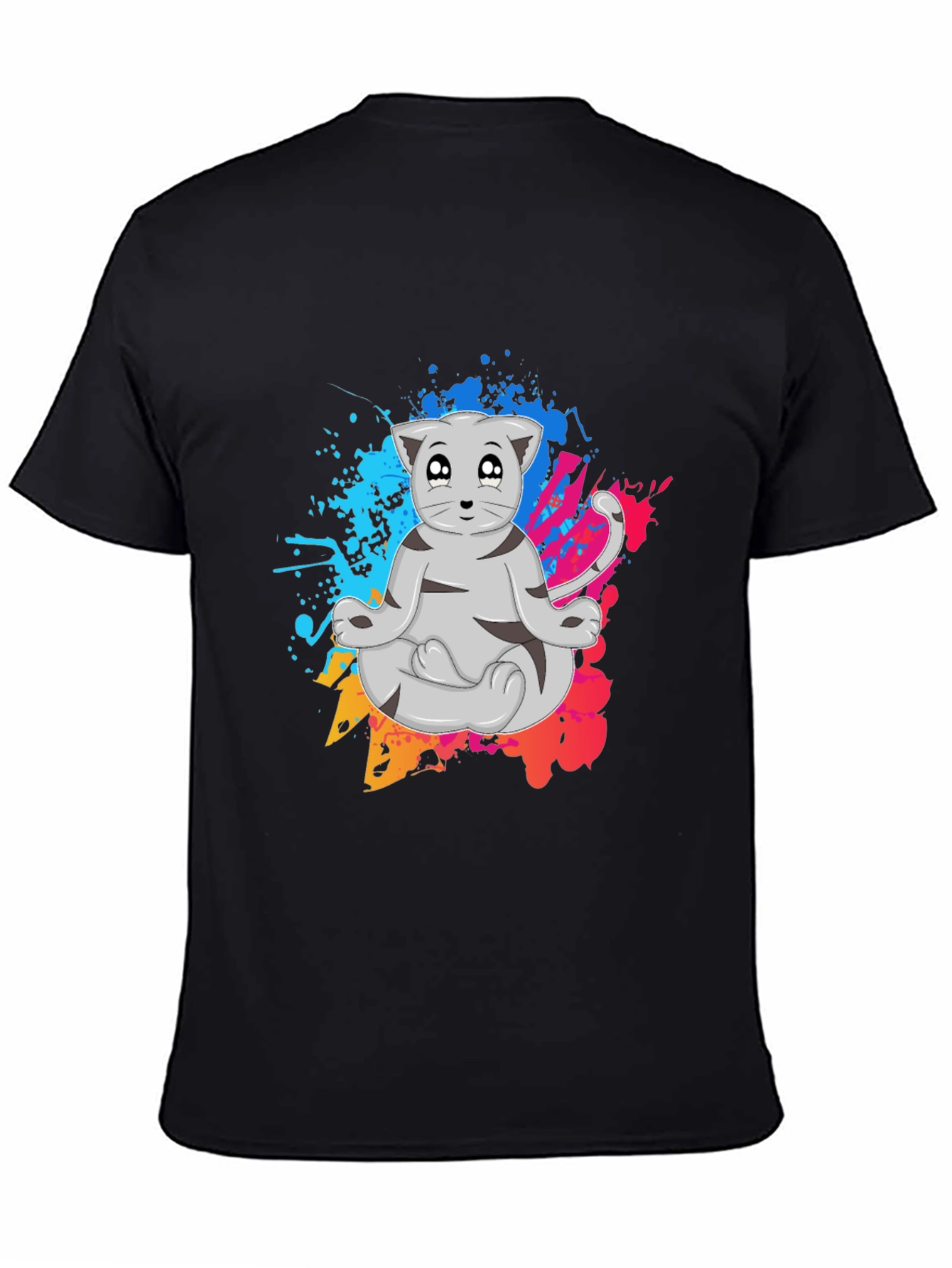 Zen Cat T-Shirt - Meditating Feline Tee