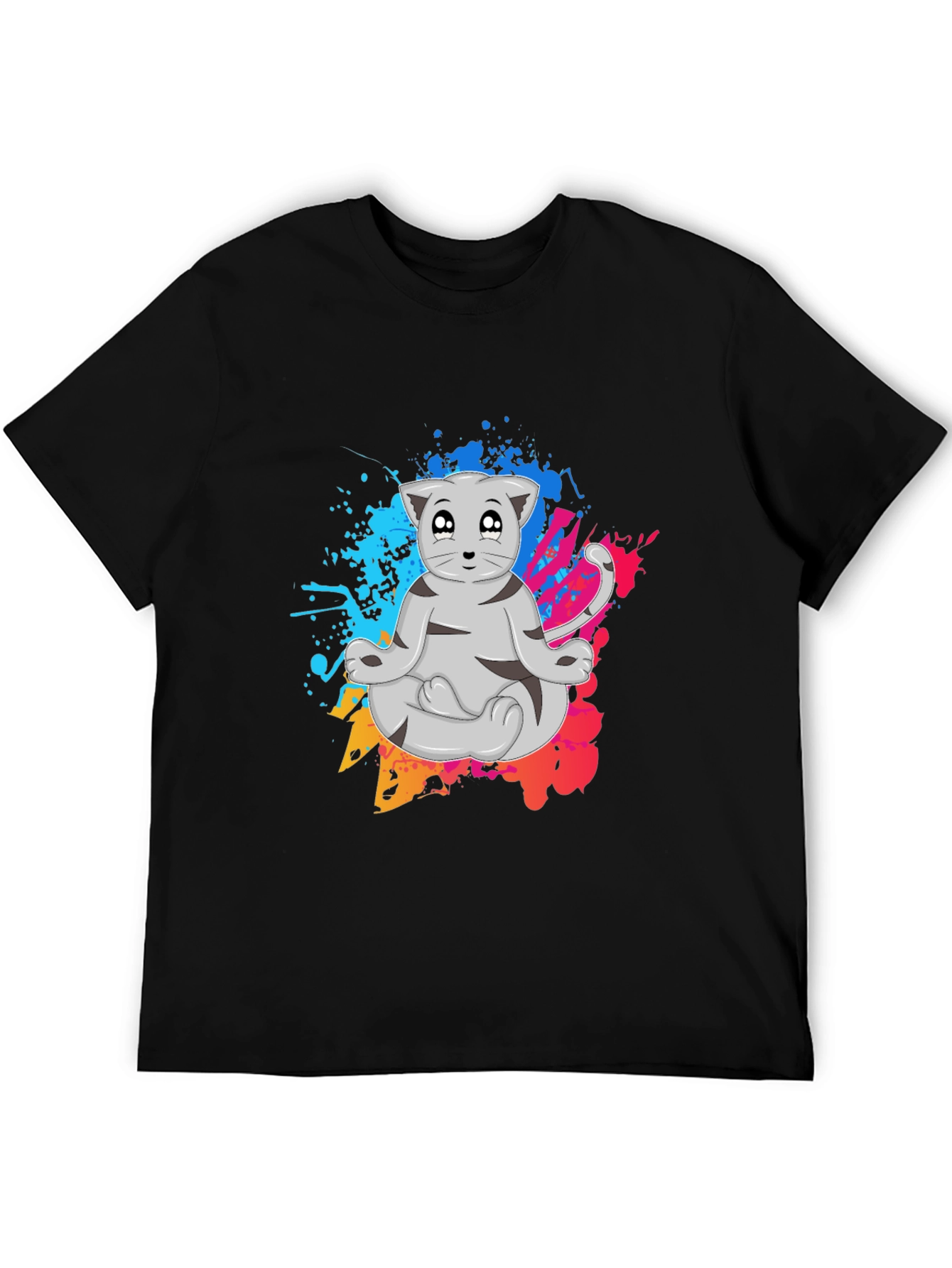 Zen Cat T-Shirt - Meditating Feline Tee