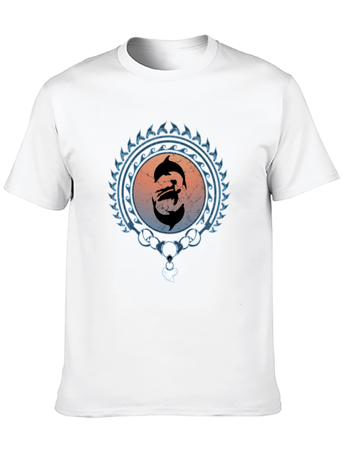 Dolphin Harmony Graphic Tee - Unisex Black T-Shirt