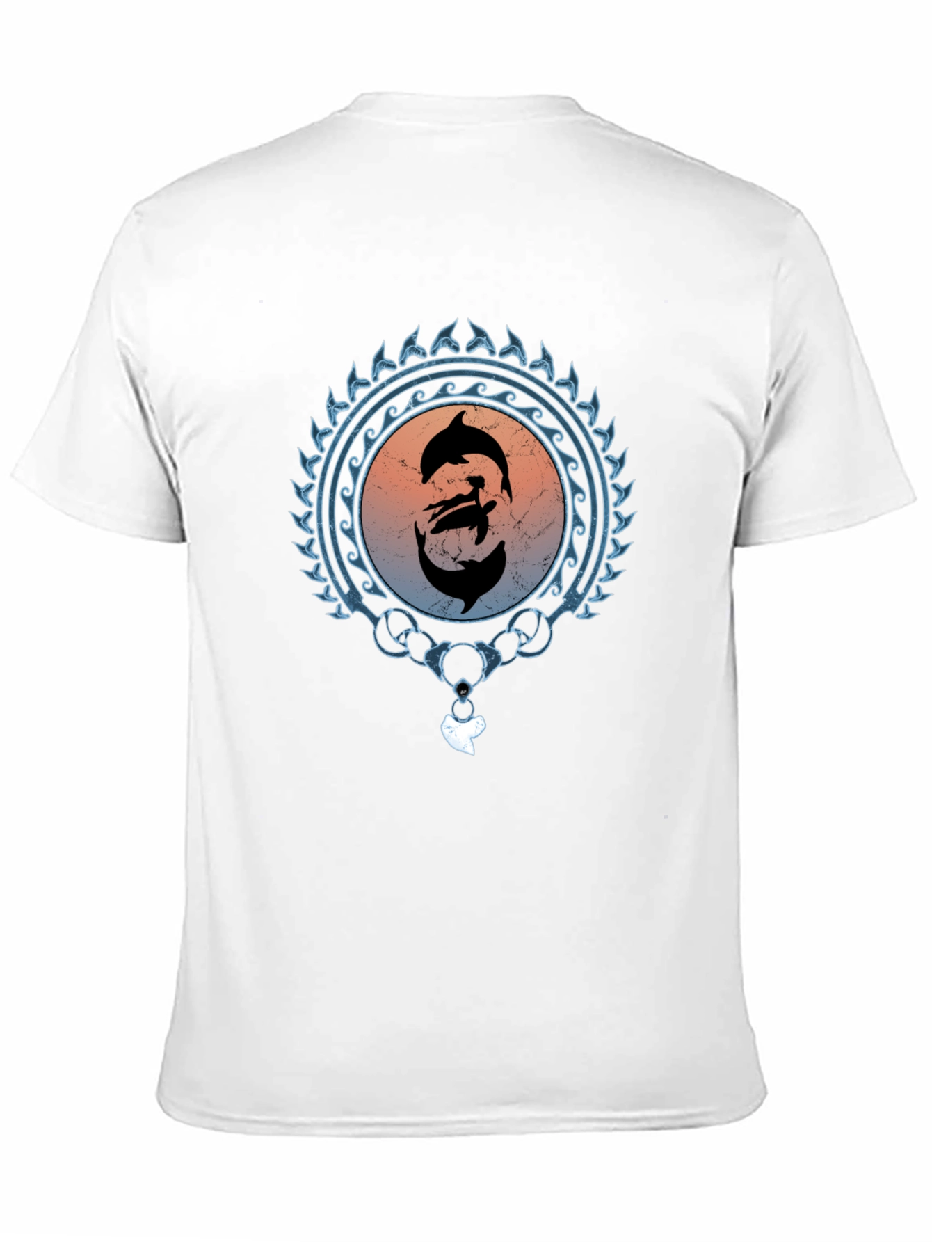 Dolphin Harmony Graphic Tee - Unisex Black T-Shirt