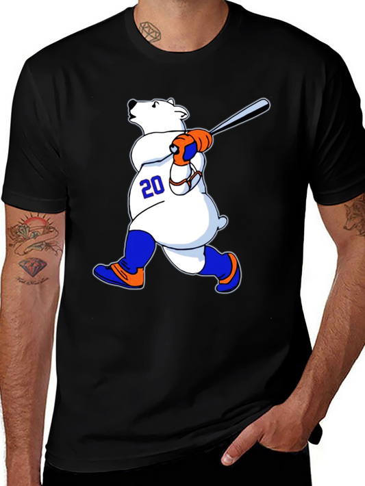 Baseball Polar Bear Graphic Tee
