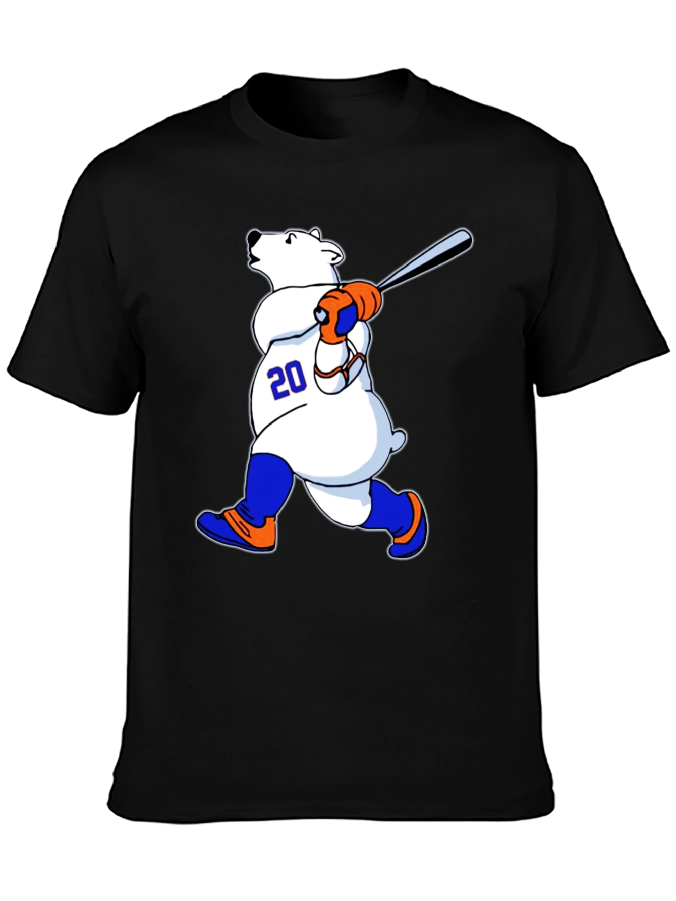 Baseball Polar Bear Graphic Tee