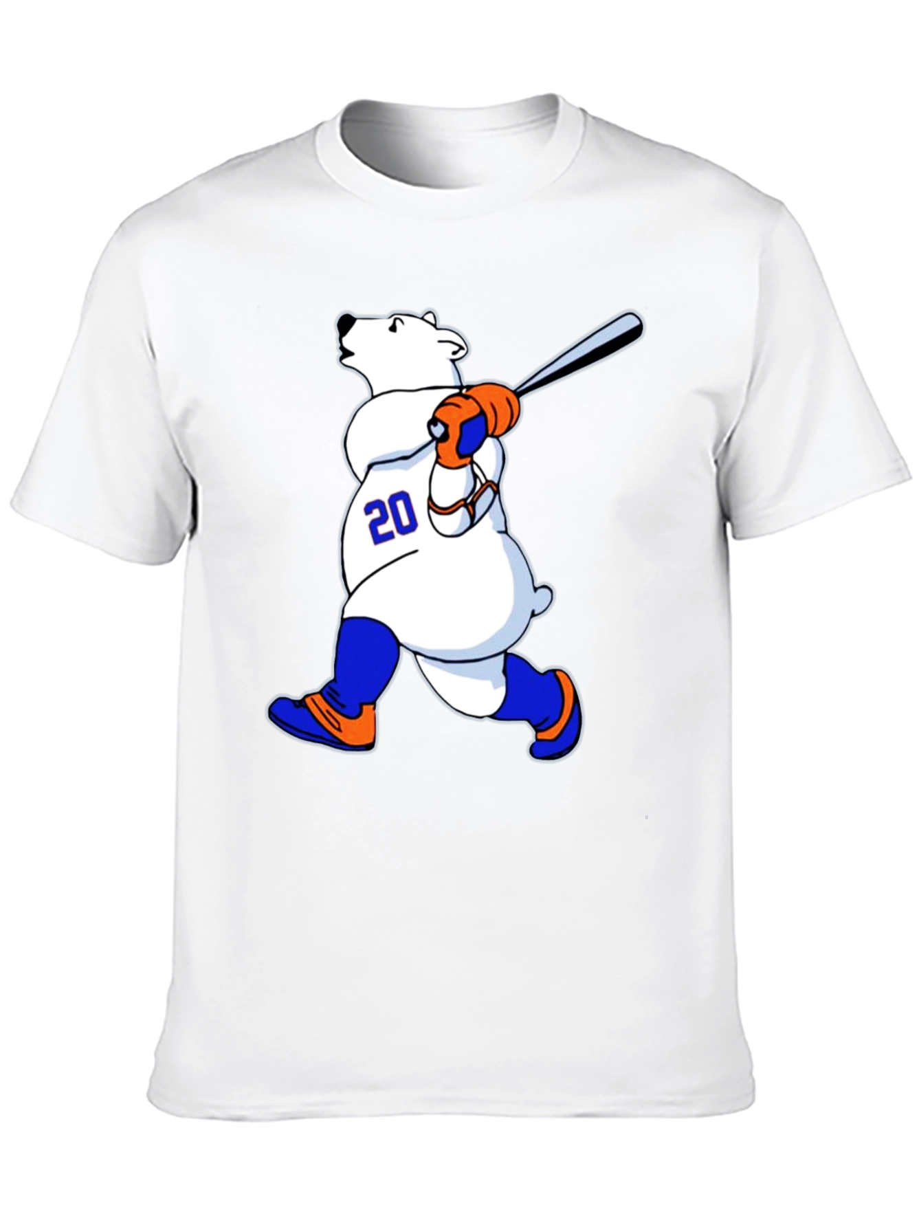 Baseball Polar Bear Graphic Tee