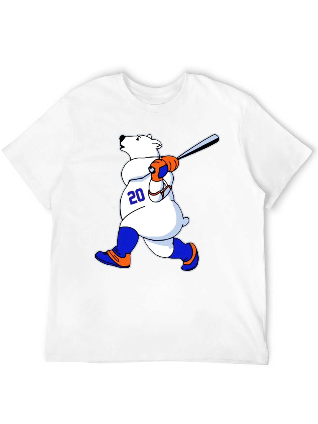 Baseball Polar Bear Graphic Tee